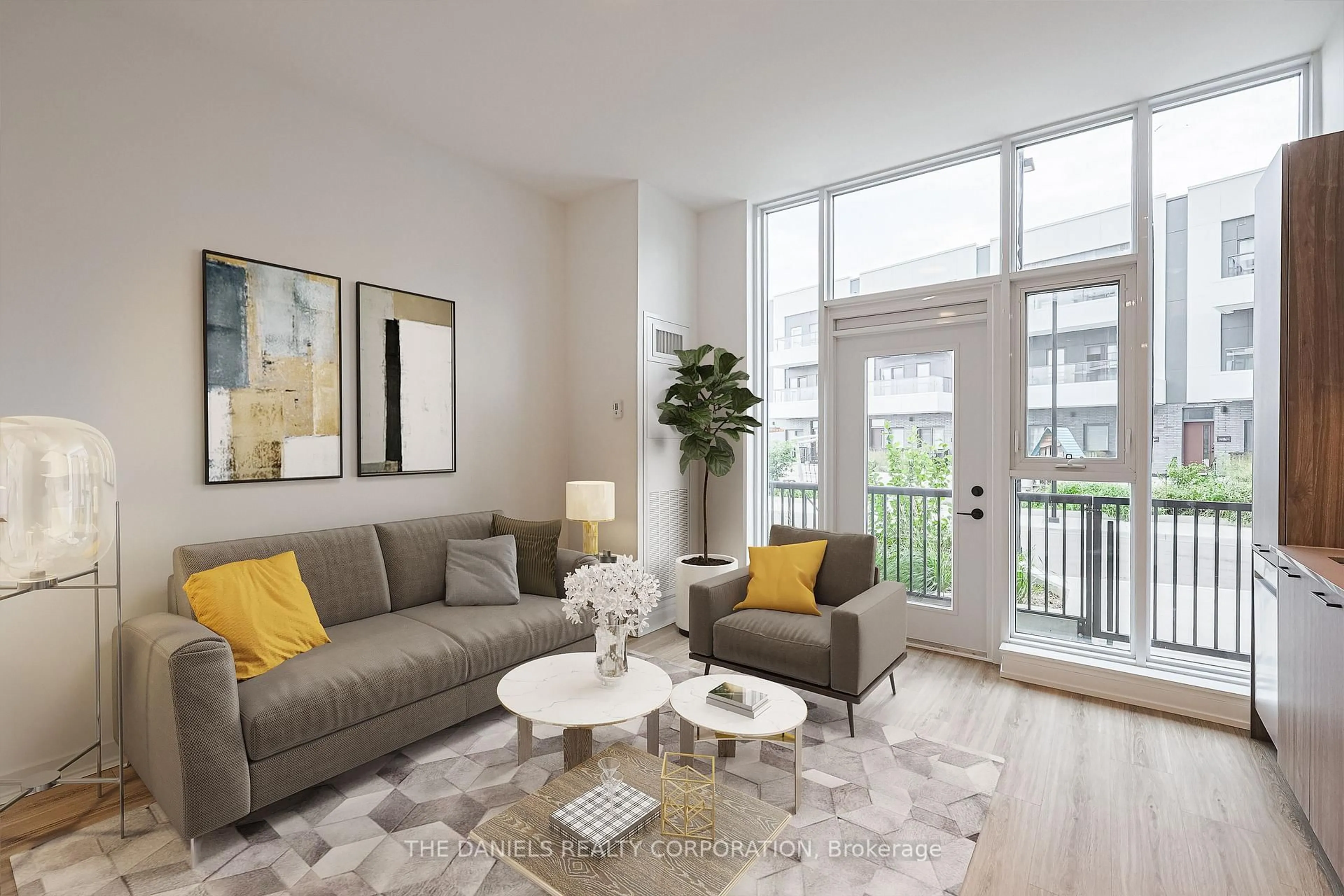 Living room with furniture, unknown for 10 Lagerfeld Dr #114, Brampton Ontario L7A 5L3