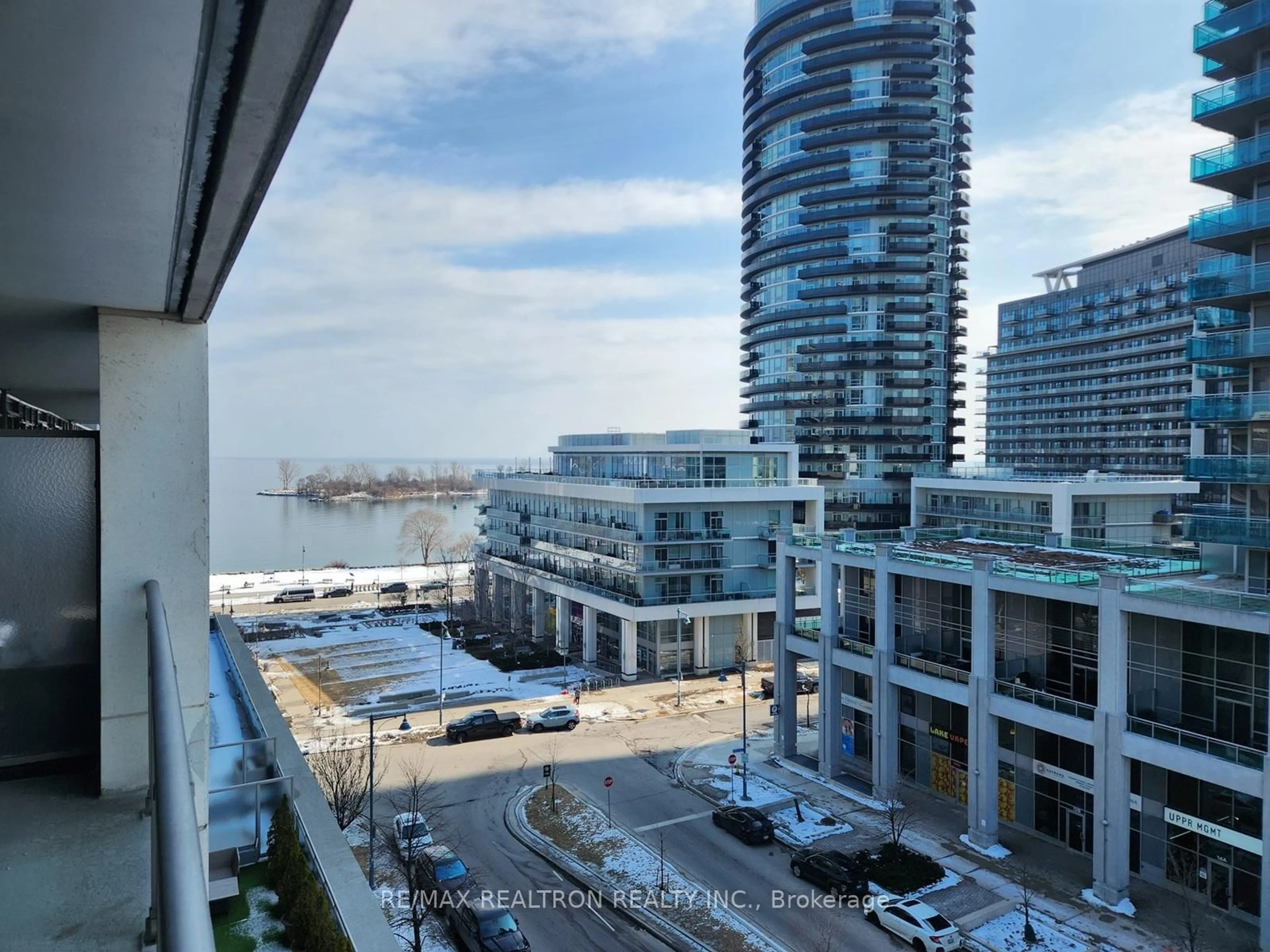 Balcony in the apartment, city buildings view from balcony for 2121 Lakeshore Blvd #816, Toronto Ontario M8V 4E9
