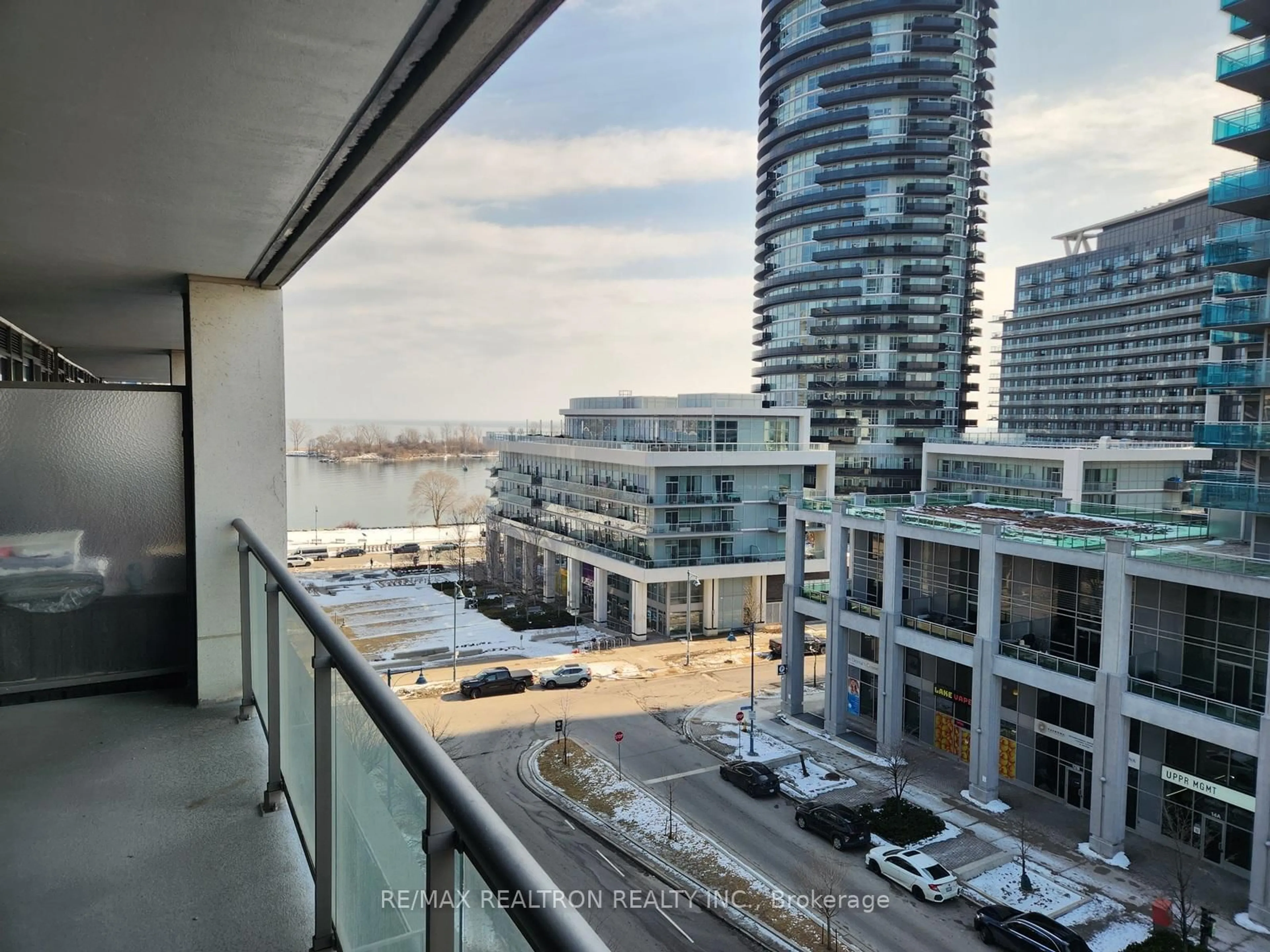 Balcony in the apartment, city buildings view from balcony for 2121 Lakeshore Blvd #816, Toronto Ontario M8V 4E9