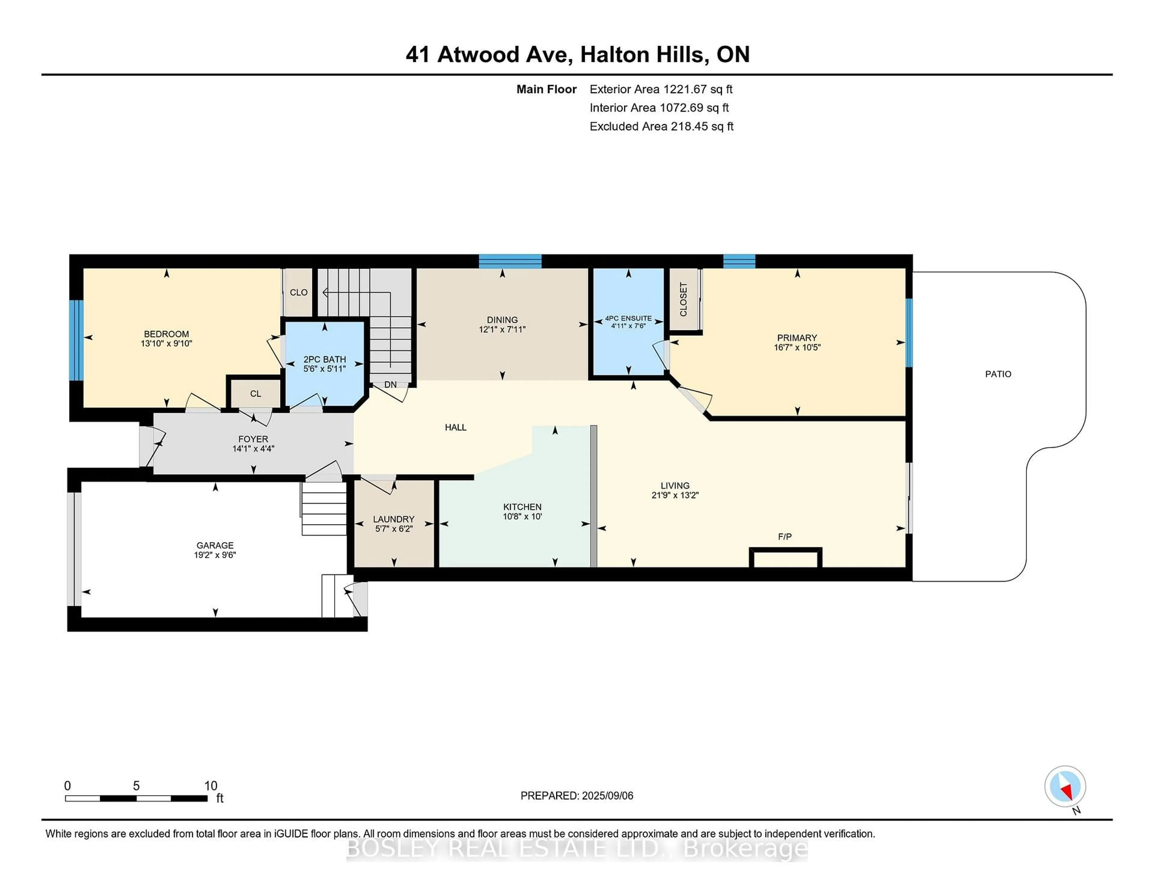 Floor plan for 41 Atwood Ave, Halton Hills Ontario L7G 5Z9