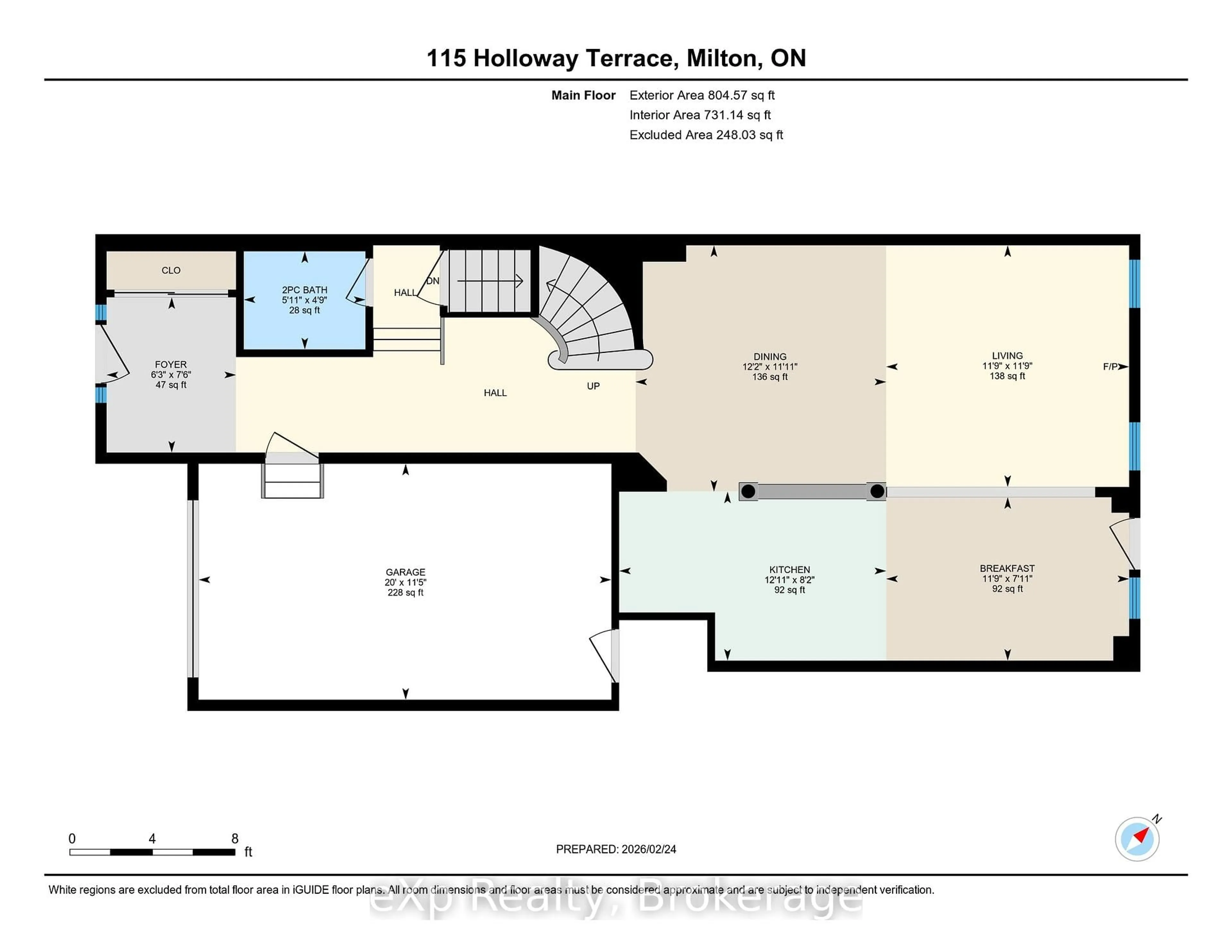 Floor plan for 115 Holloway Terr, Milton Ontario L9T 0R6