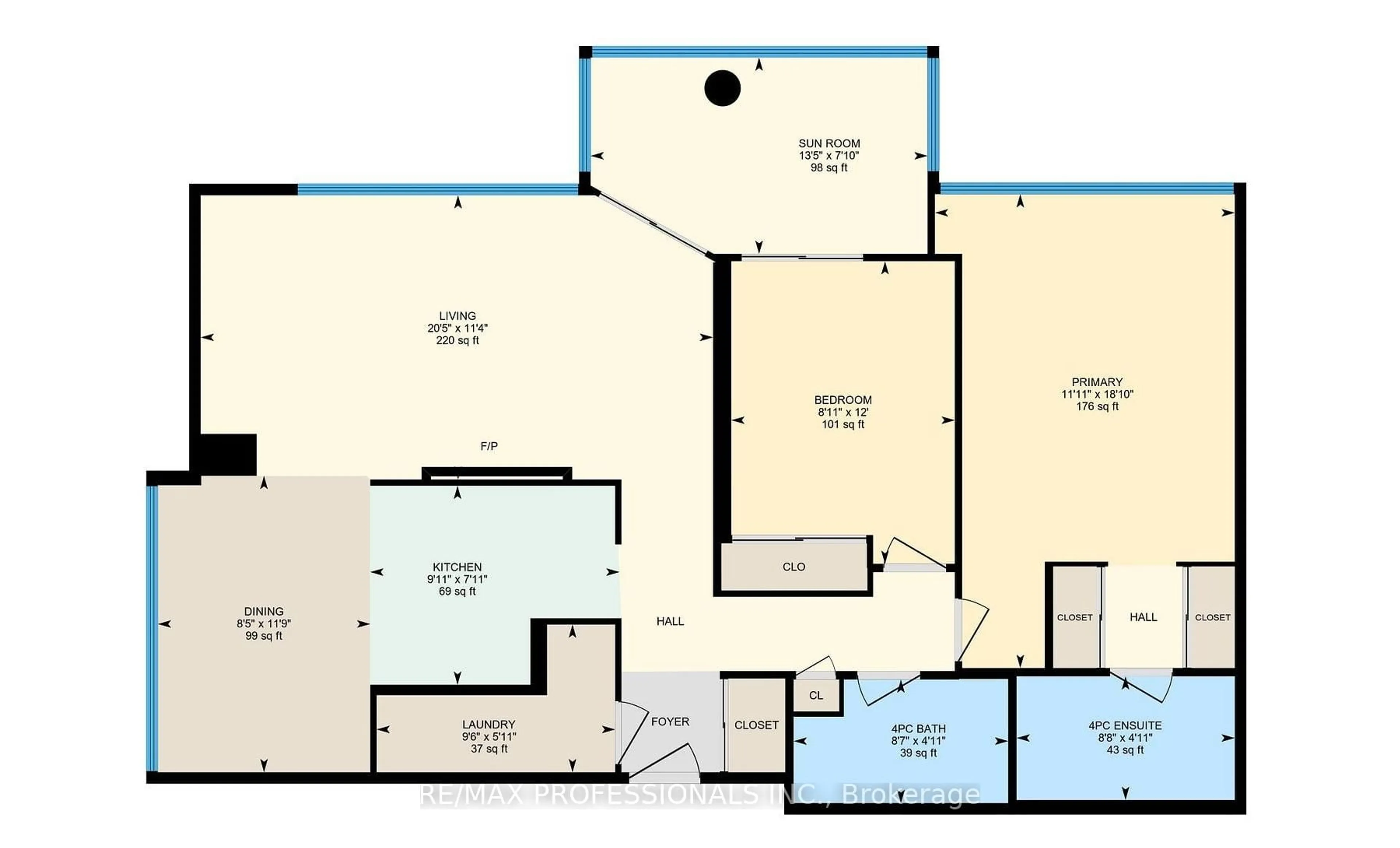 Floor plan for 10 Markbrook Lane #1911, Toronto Ontario M9V 5E3