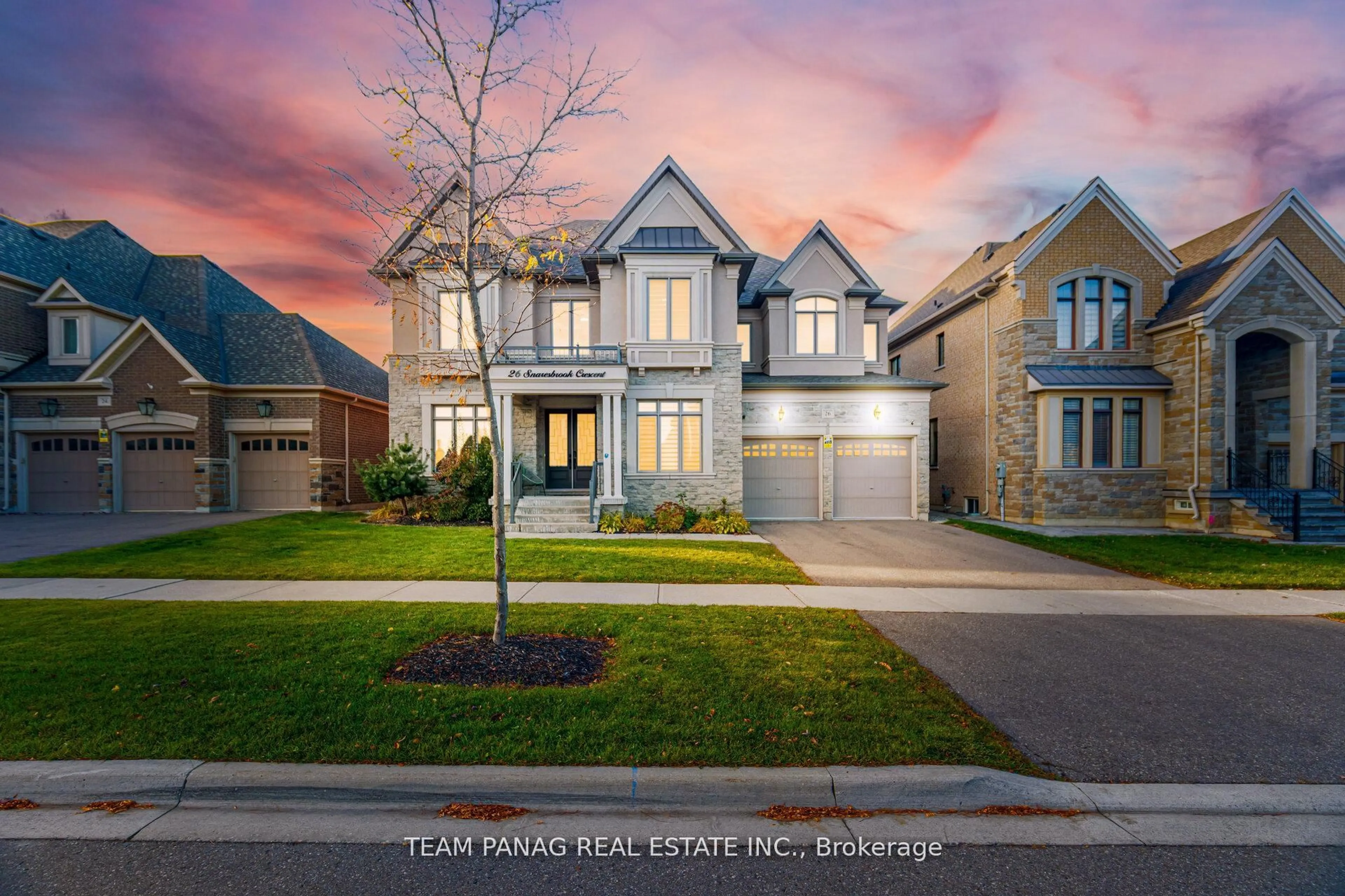 Home with brick exterior material, street for 26 Snaresbrook Cres, Brampton Ontario L6P 4G7