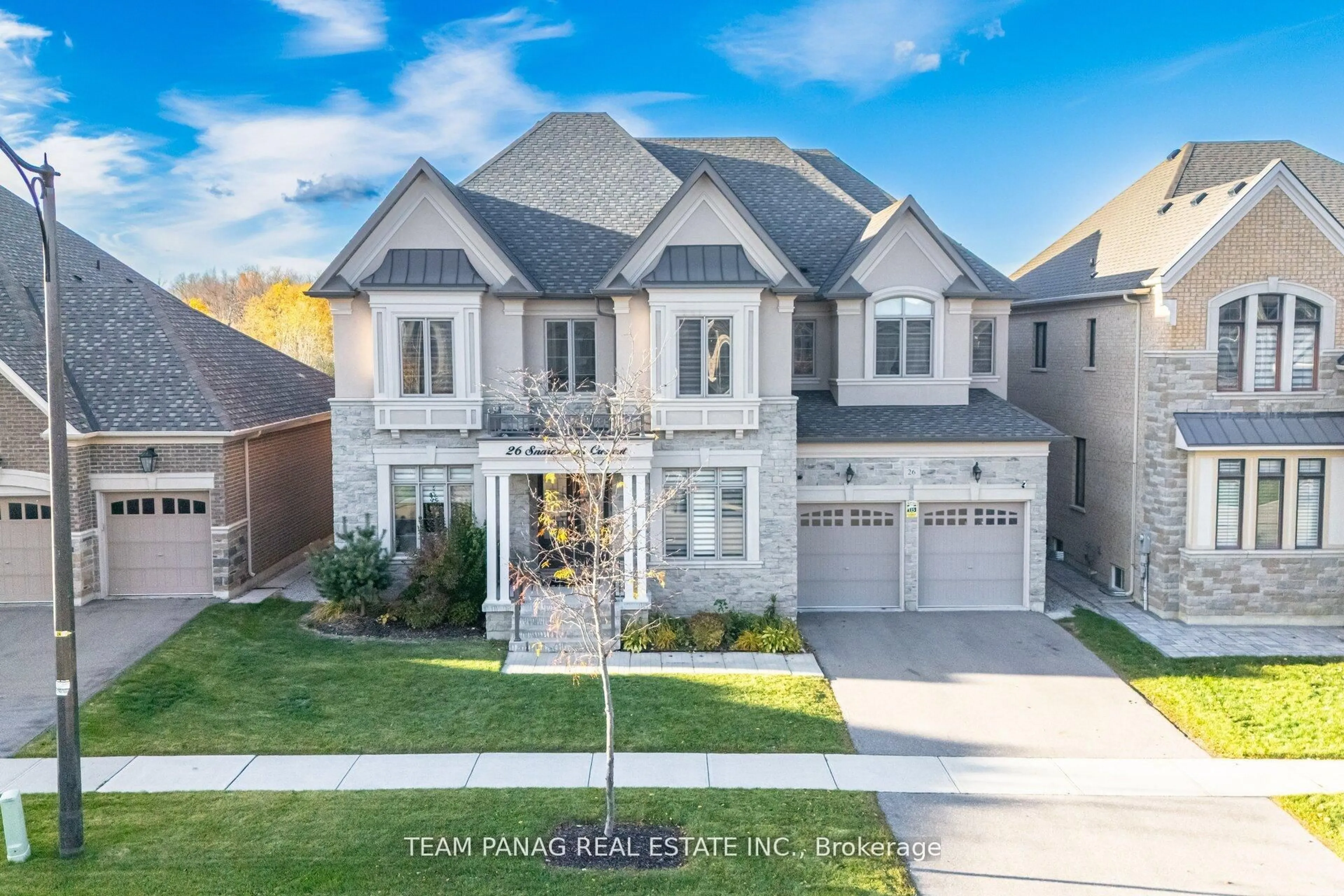 Home with brick exterior material, street for 26 Snaresbrook Cres, Brampton Ontario L6P 4G7