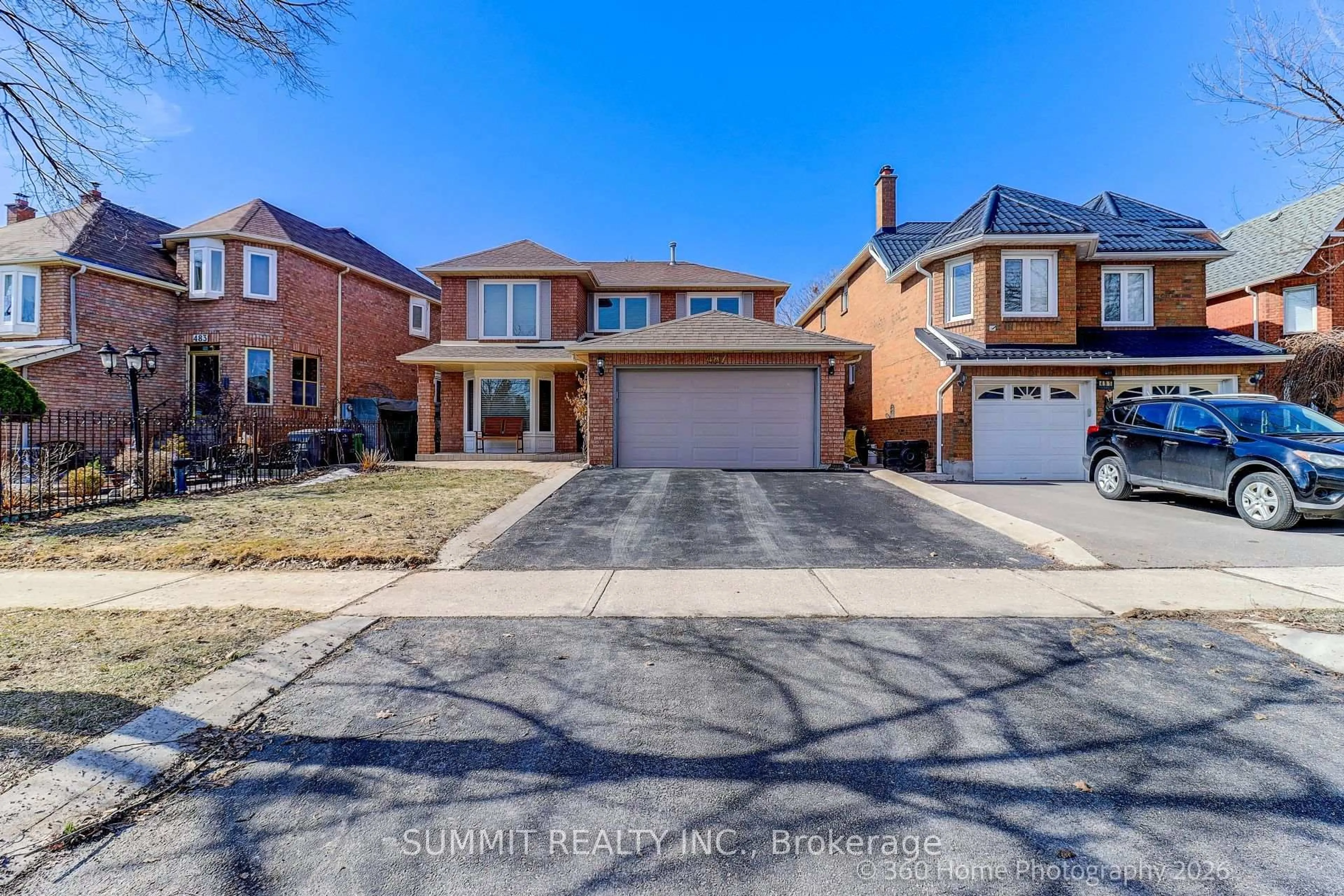 Home with brick exterior material, street for 487 Bud Gregory Blvd, Mississauga Ontario L4Z 2K7