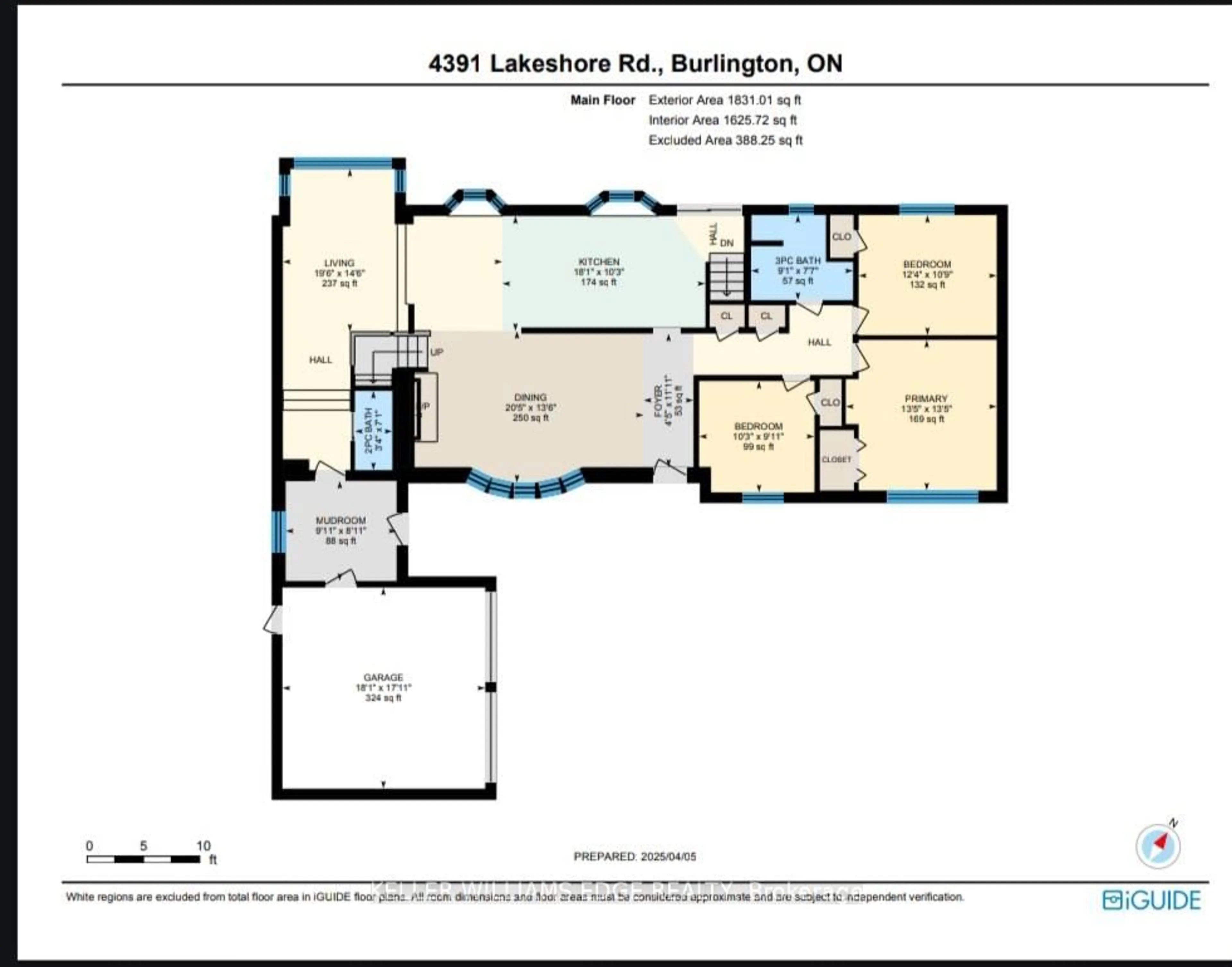 Floor plan for 4391 Lakeshore Rd, Burlington Ontario L7L 1B3