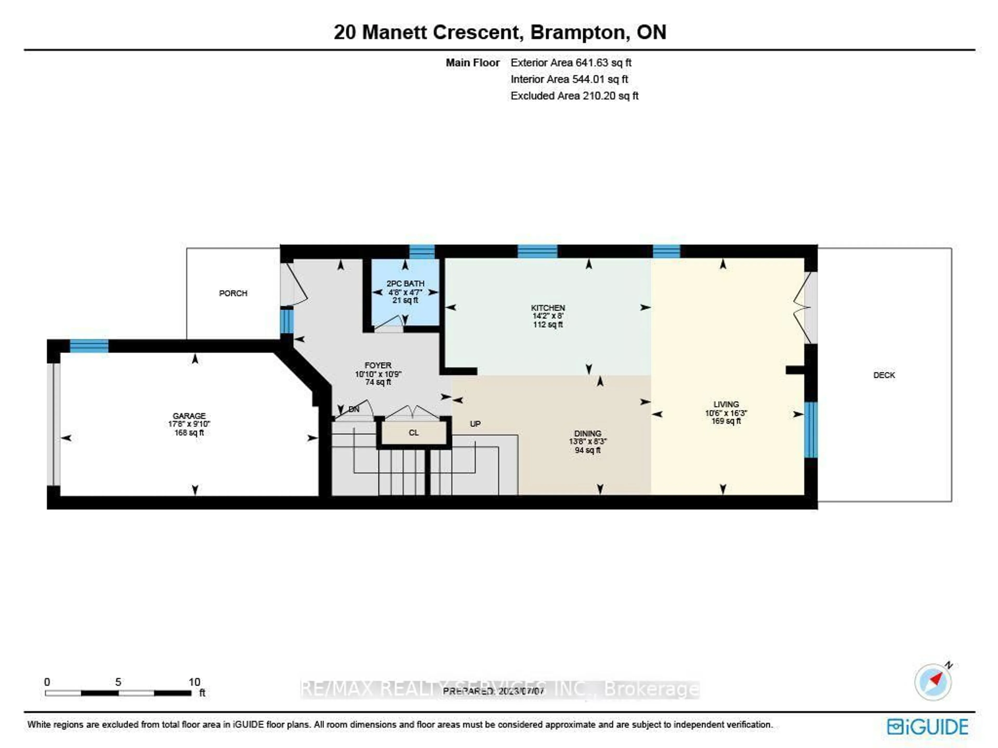 Floor plan for 20 Manett Cres, Brampton Ontario L6X 4X4