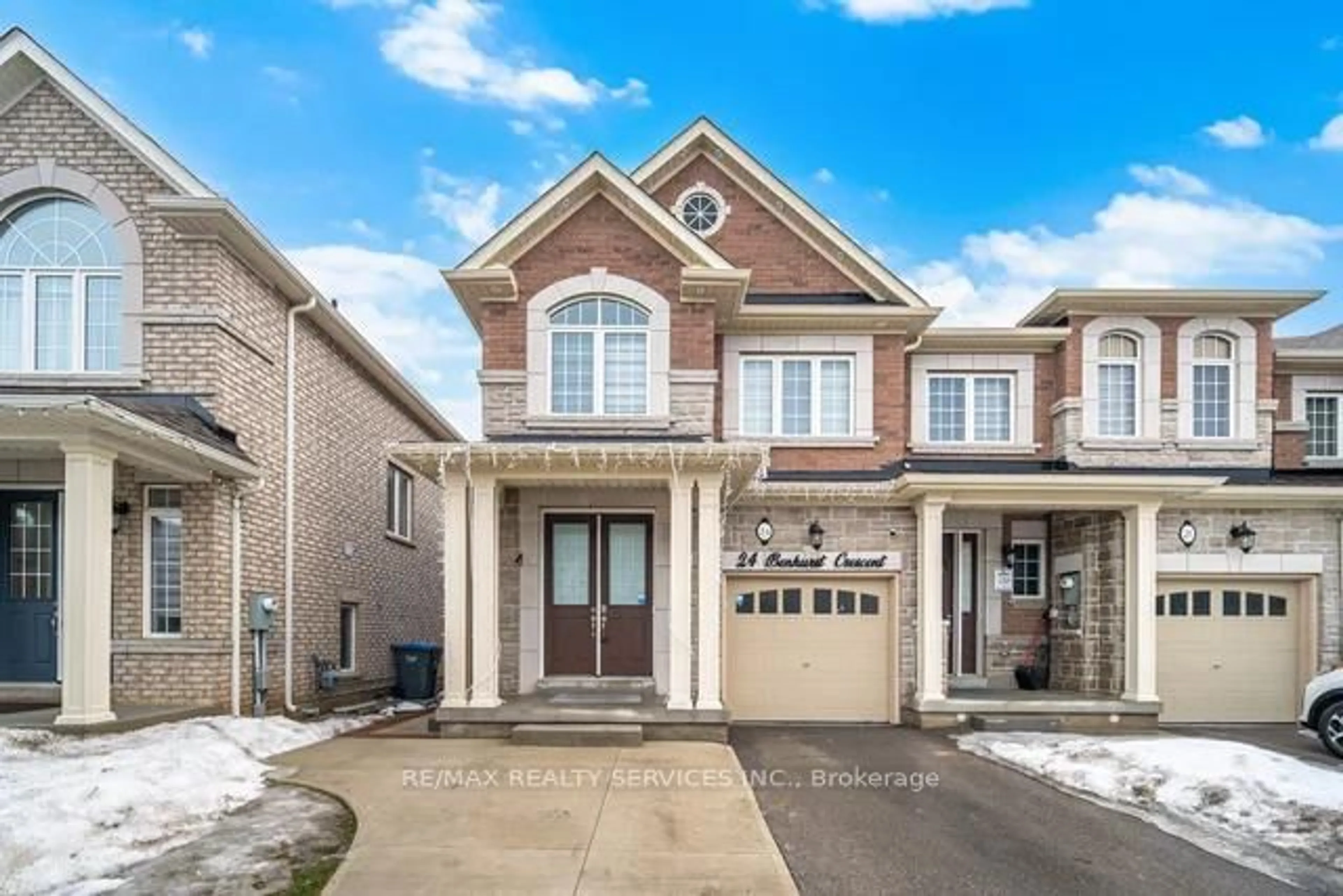 Home with brick exterior material, street for 24 Benhurst Cres, Brampton Ontario L7A 5A2