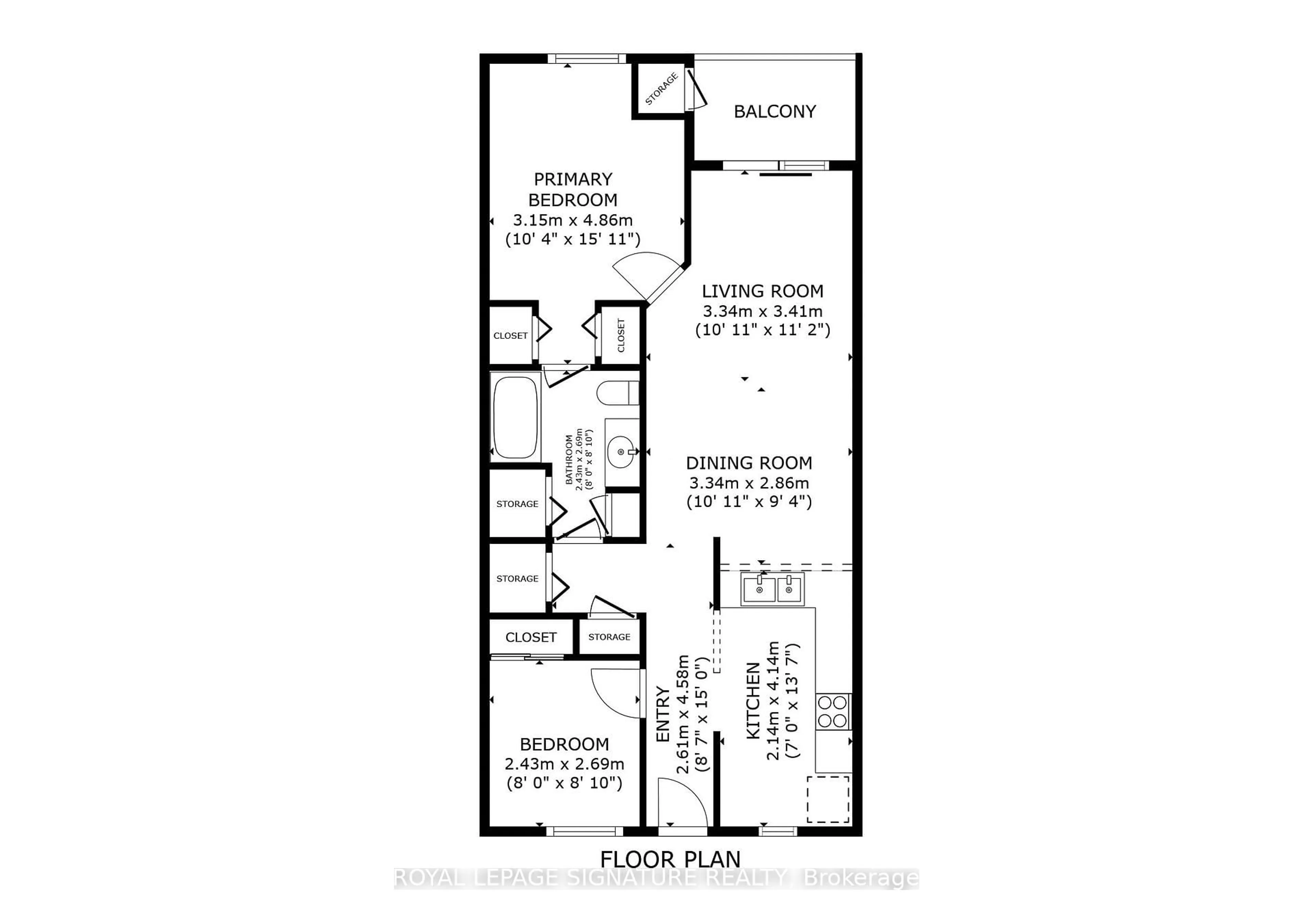 Floor plan for 85 Bristol Rd #124, Mississauga Ontario L4Z 3P3