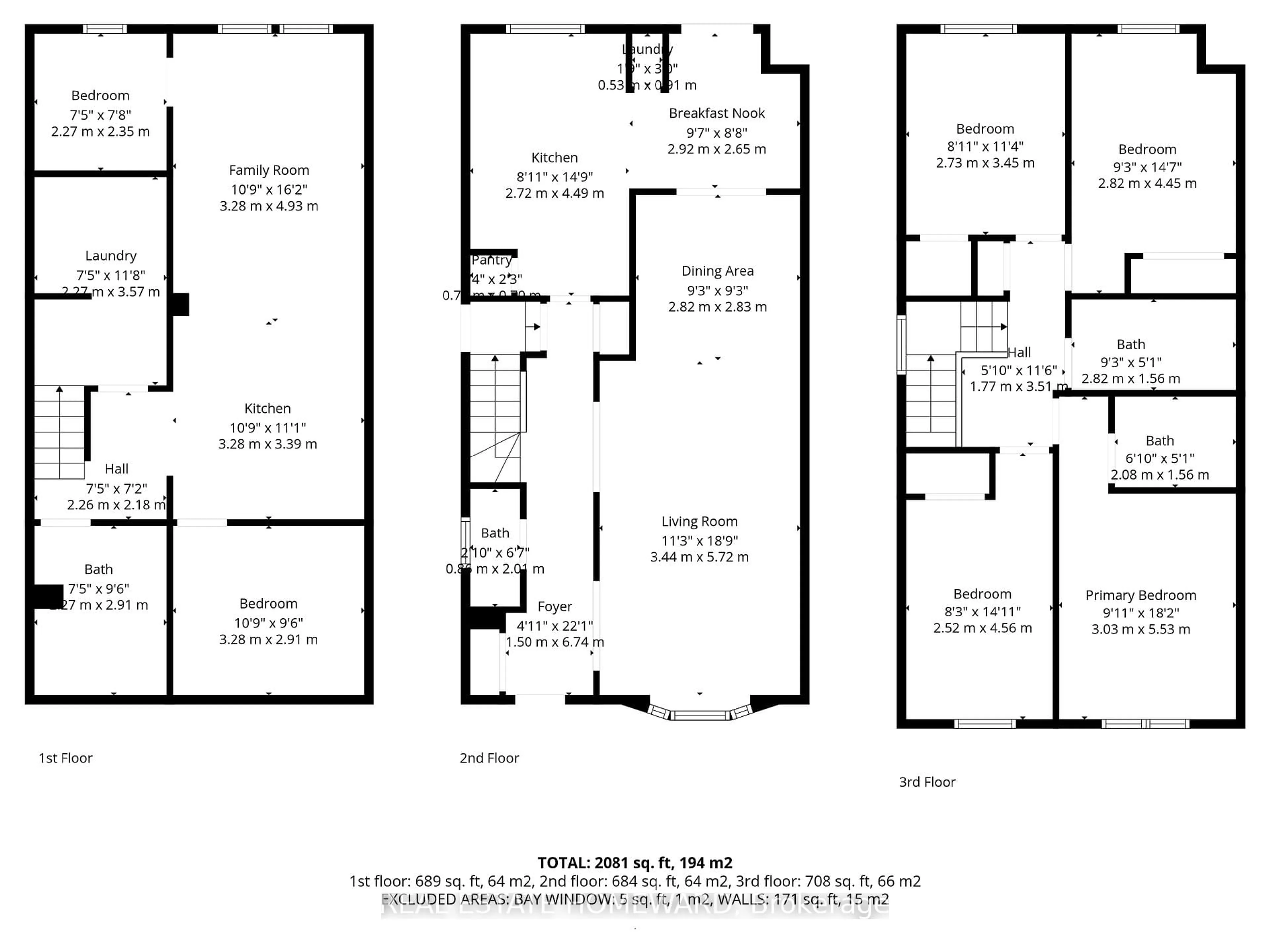 Floor plan for 783 Dodsworth Cres, Mississauga Ontario L4Y 2H8
