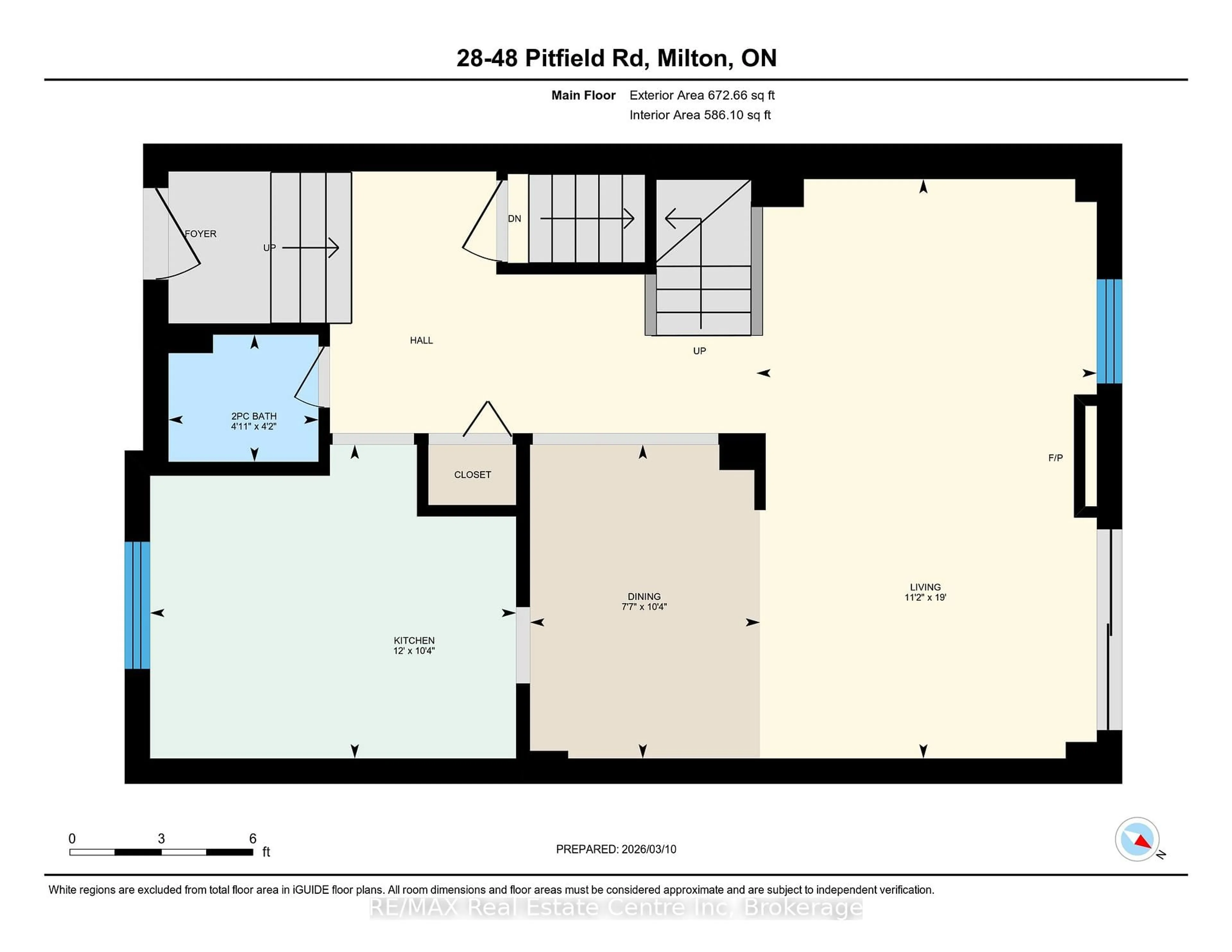 Floor plan for 481 Pitfield Rd #28, Milton Ontario L9T 3J5