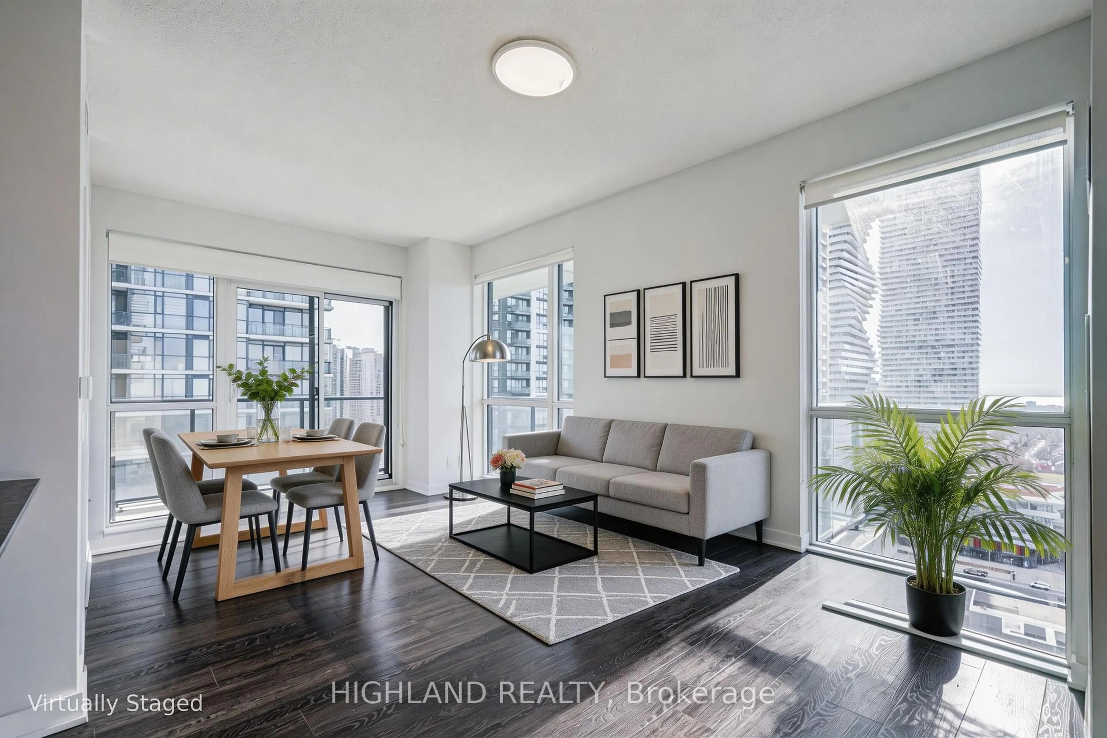 Living room with furniture, unknown for 4055 Parkside Village Dr #1918, Mississauga Ontario L5B 0K8