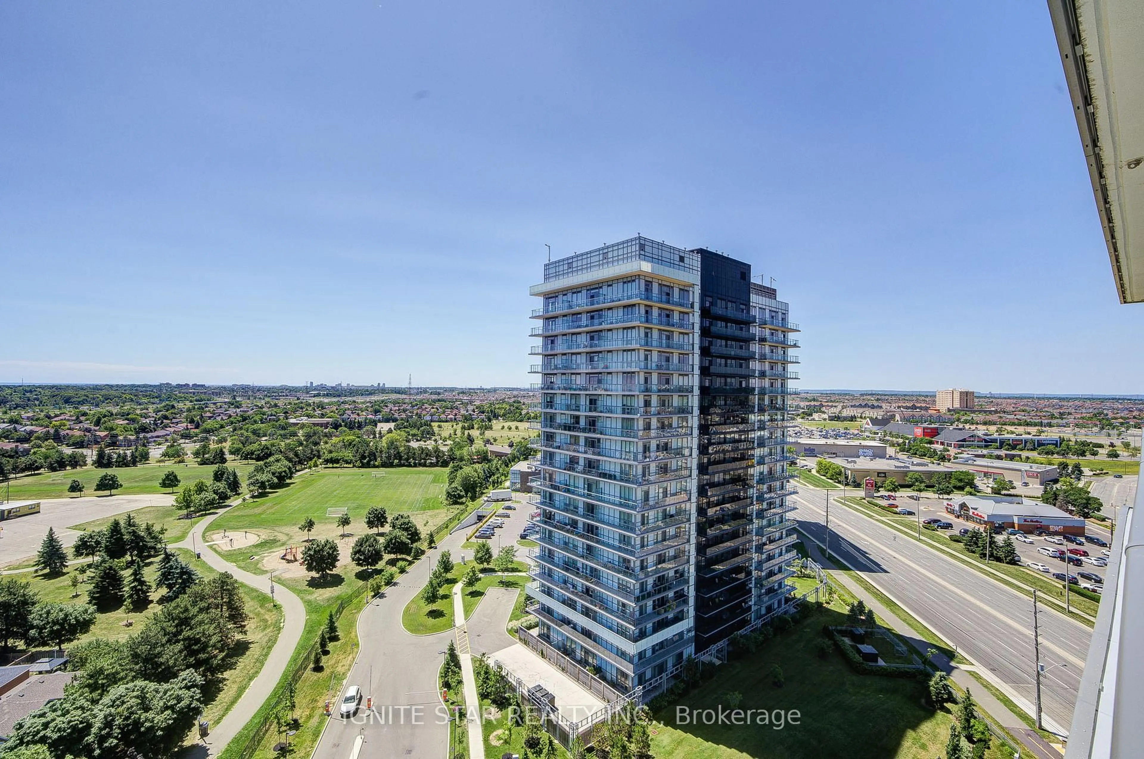 A pic from outside/outdoor area/front of a property/back of a property/a pic from drone, city buildings view from balcony for 4655 Metcalfe Ave #1508, Mississauga Ontario L5M 0Z7