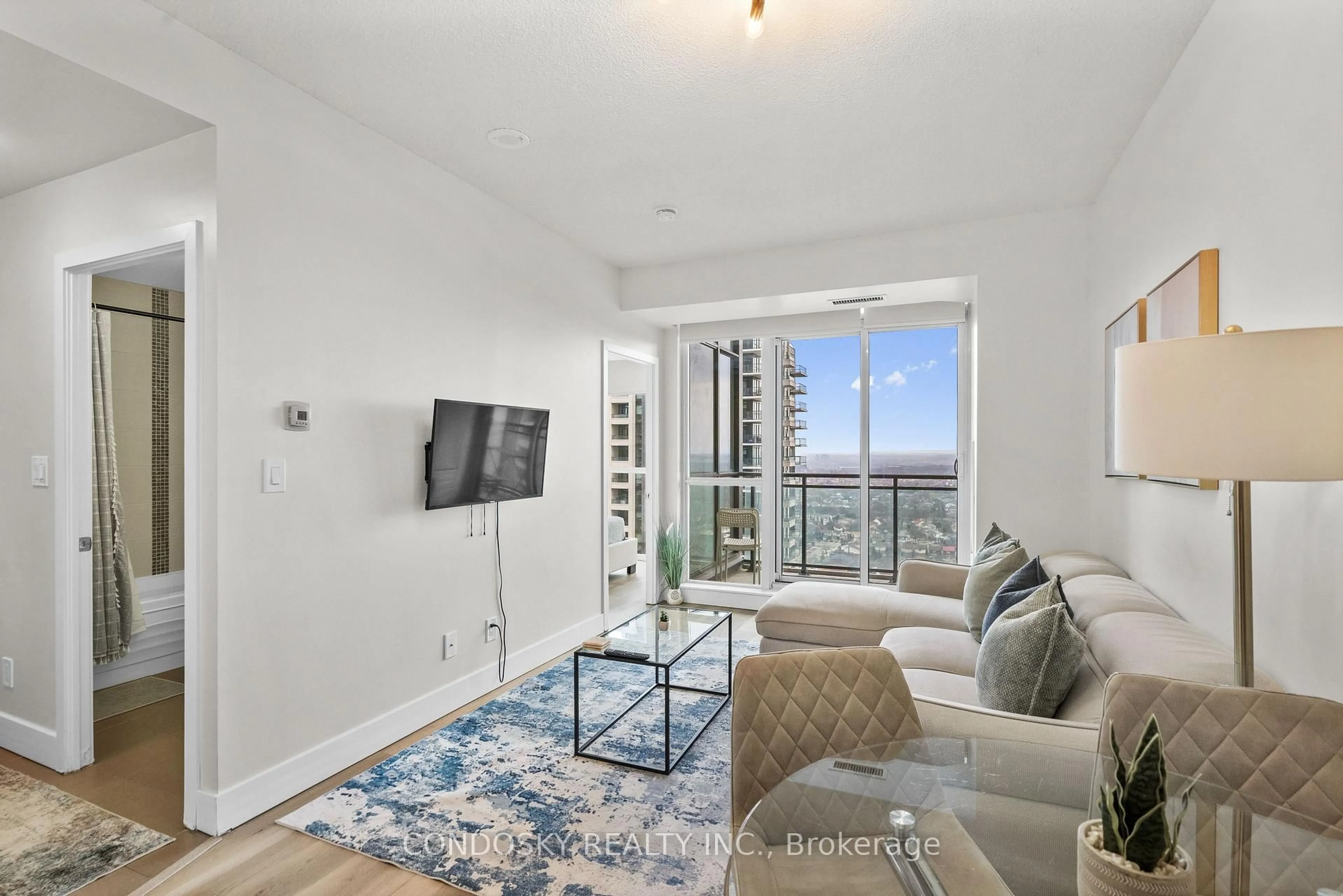 Living room with furniture, unknown for 4070 Confederation Pkwy #2605, Mississauga Ontario L5B 0E9