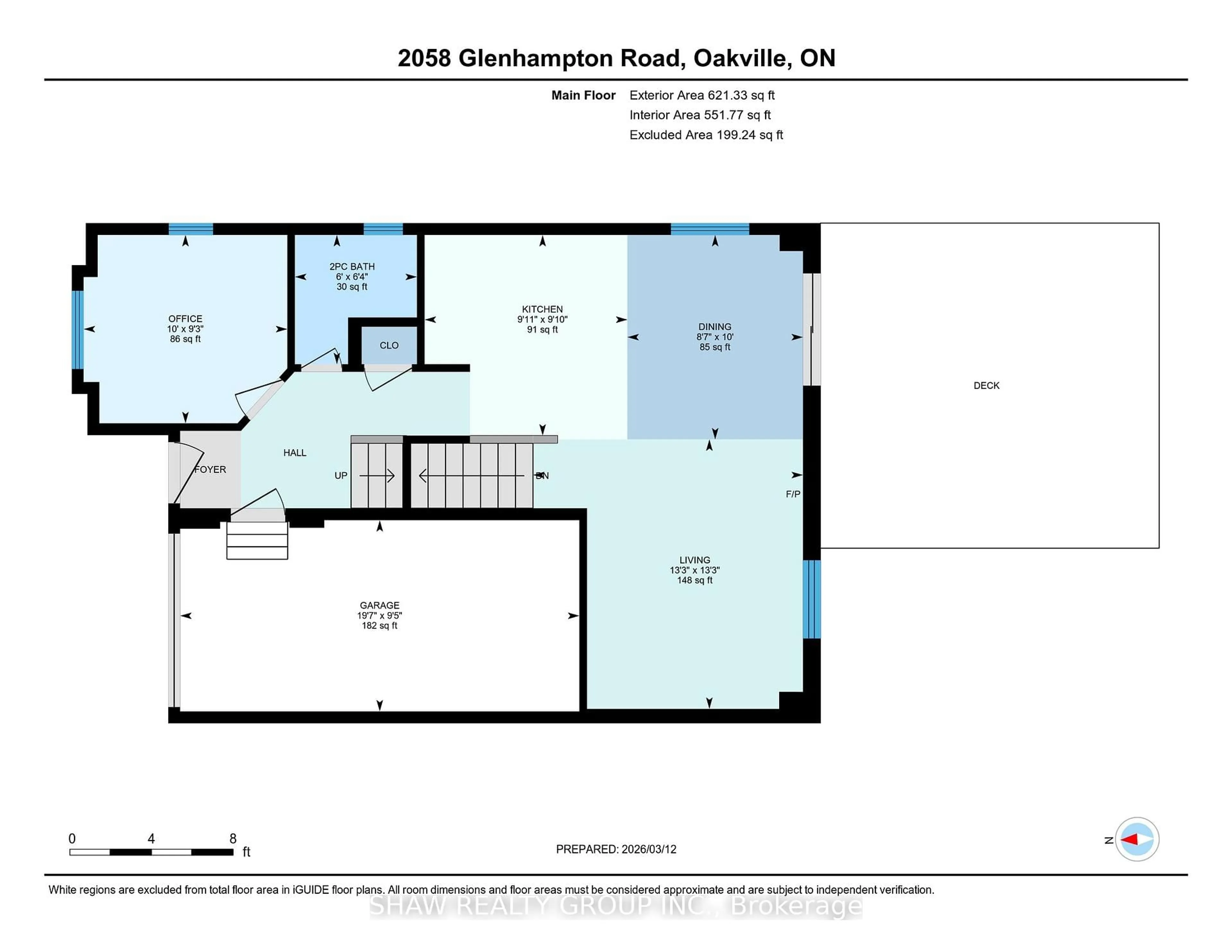 Floor plan for 2058 Glenhampton Rd, Oakville Ontario L6M 3T9