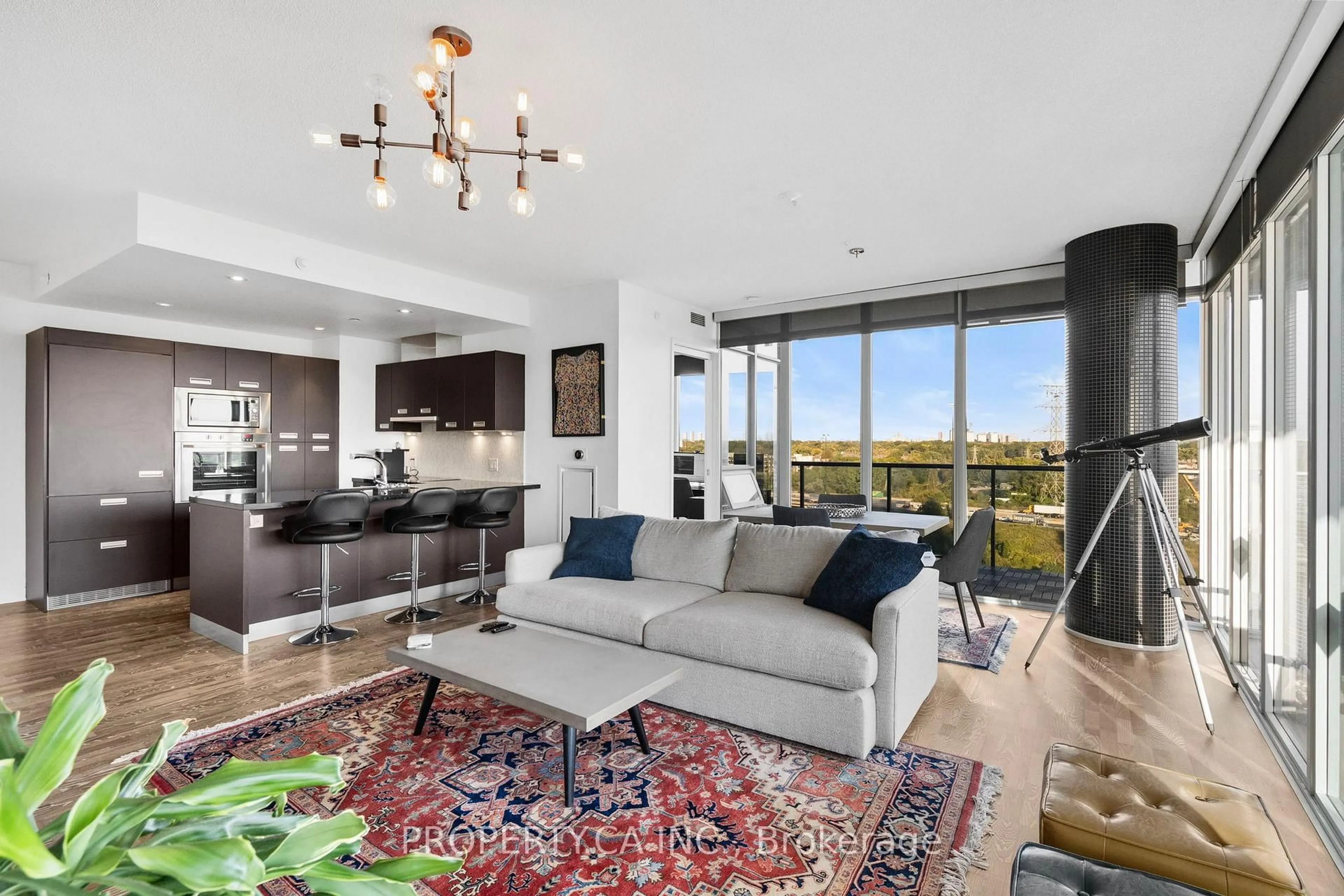 Living room with furniture, unknown for 90 Park Lawn Rd #1211, Toronto Ontario M8Y 0B6