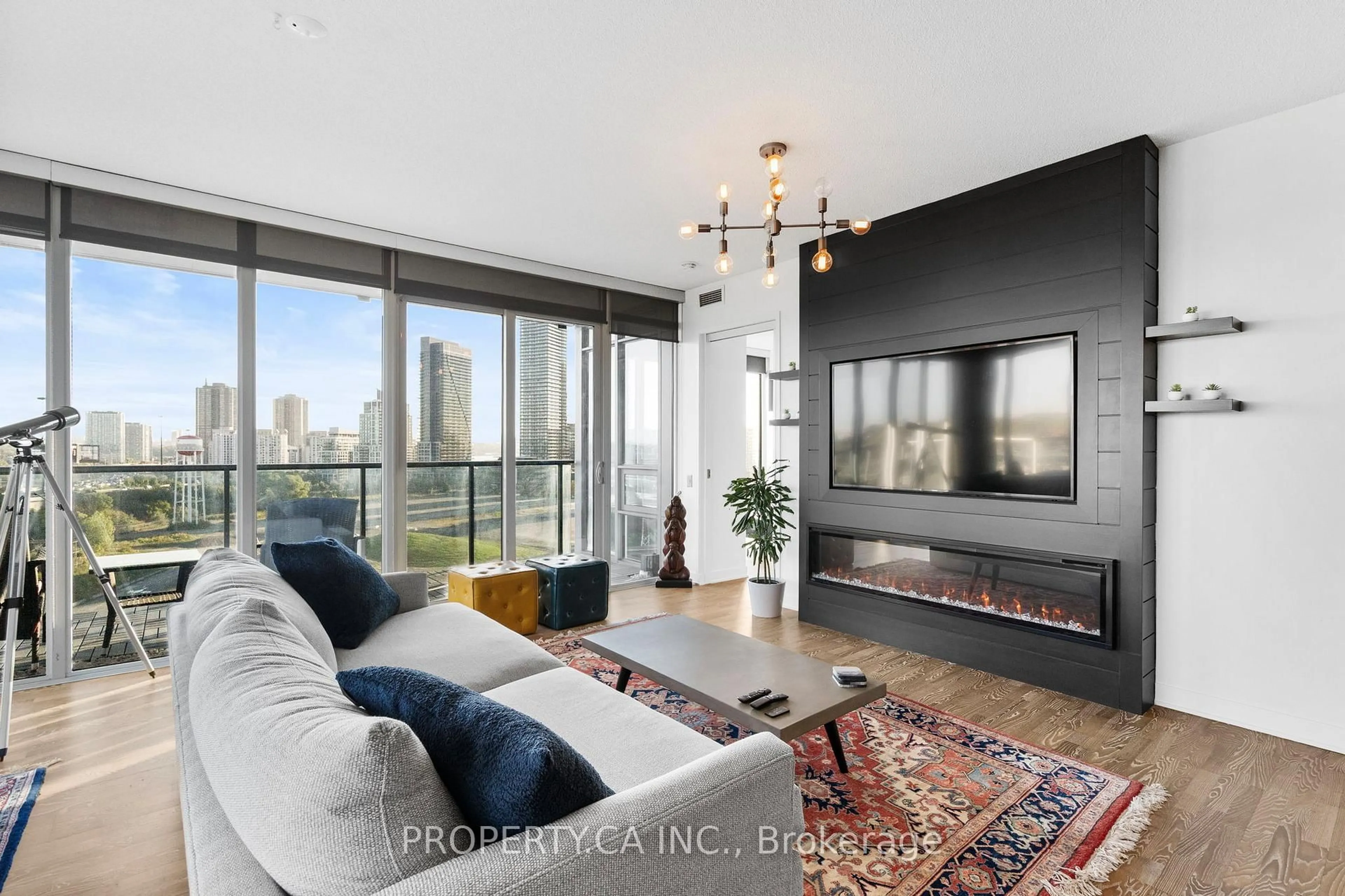 Living room with furniture, unknown for 90 Park Lawn Rd #1211, Toronto Ontario M8Y 0B6