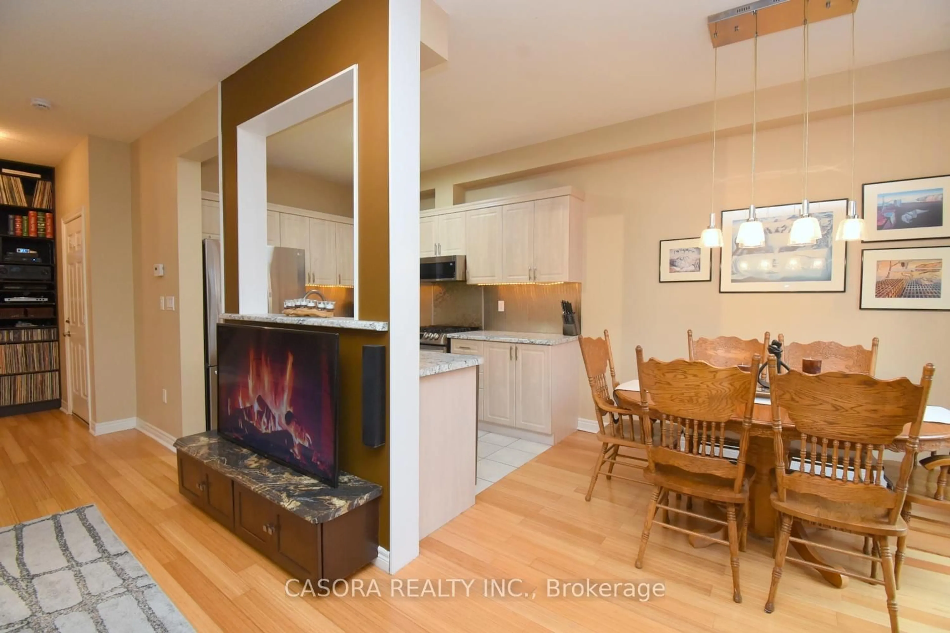 Open concept kitchen, wood/laminate floor for 2229 WALKERS Line #9, Burlington Ontario L7M 4X4