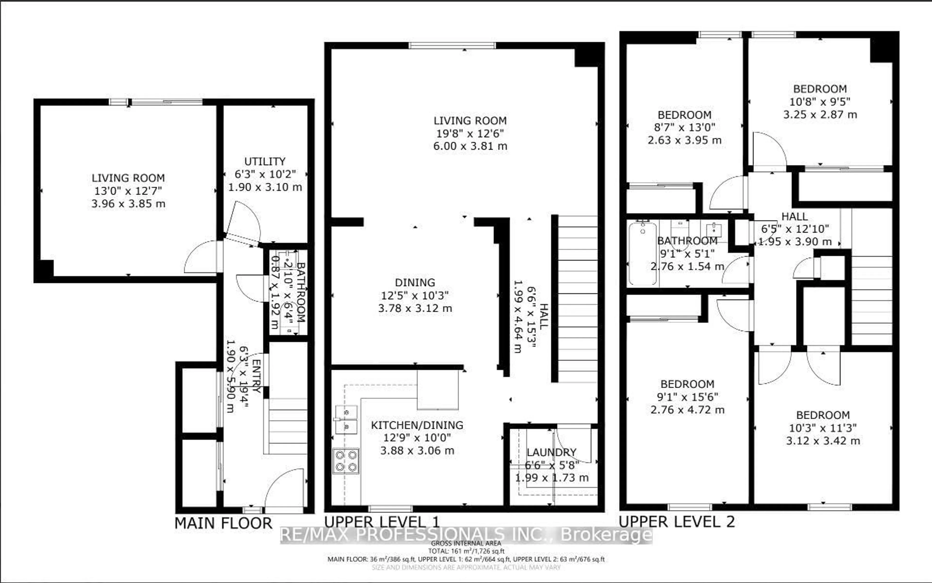 Floor plan for 405 Hyacinthe Blvd #65, Mississauga Ontario L5A 3N1