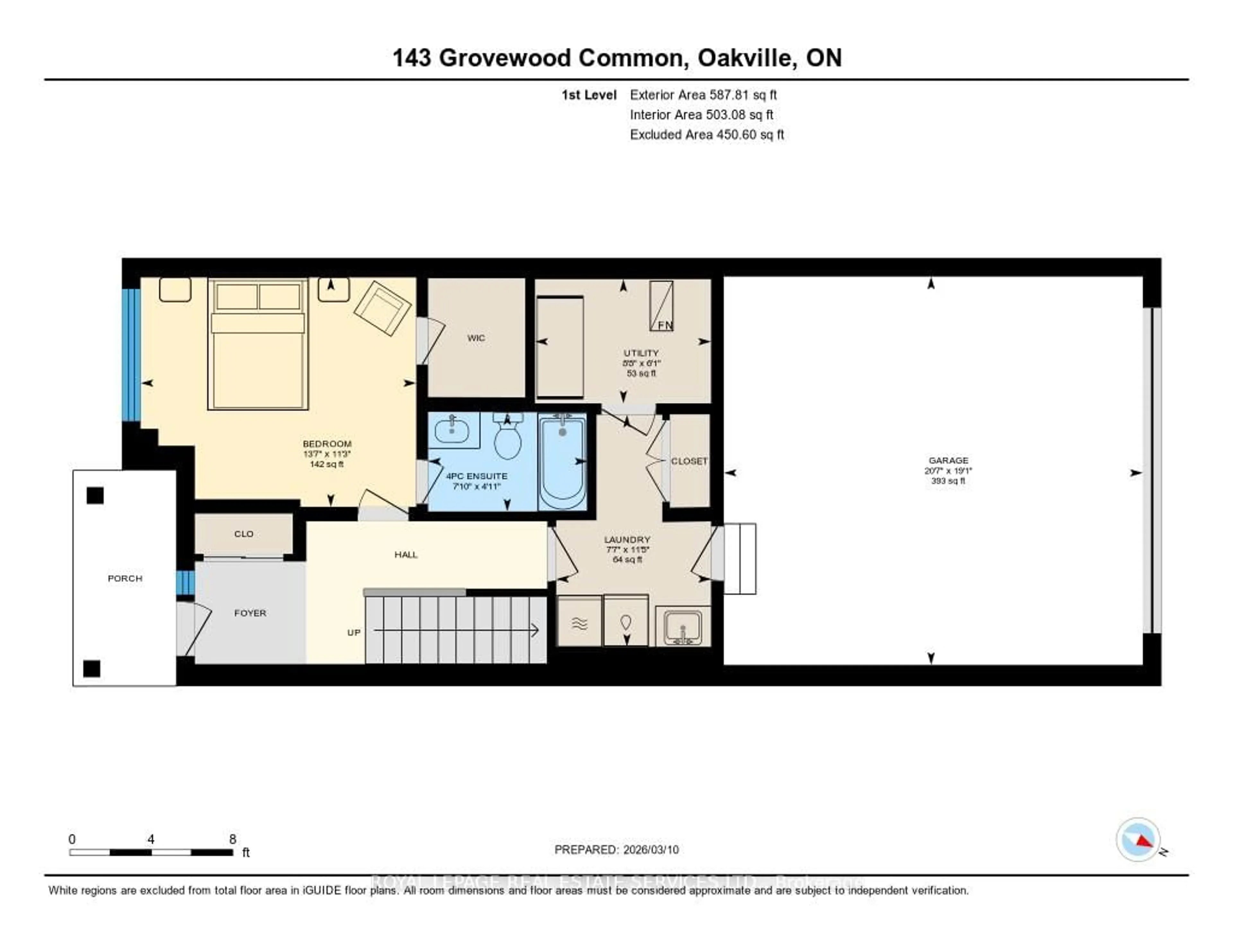 Floor plan for 143 Grovewood Common, Oakville Ontario L6H 0X5