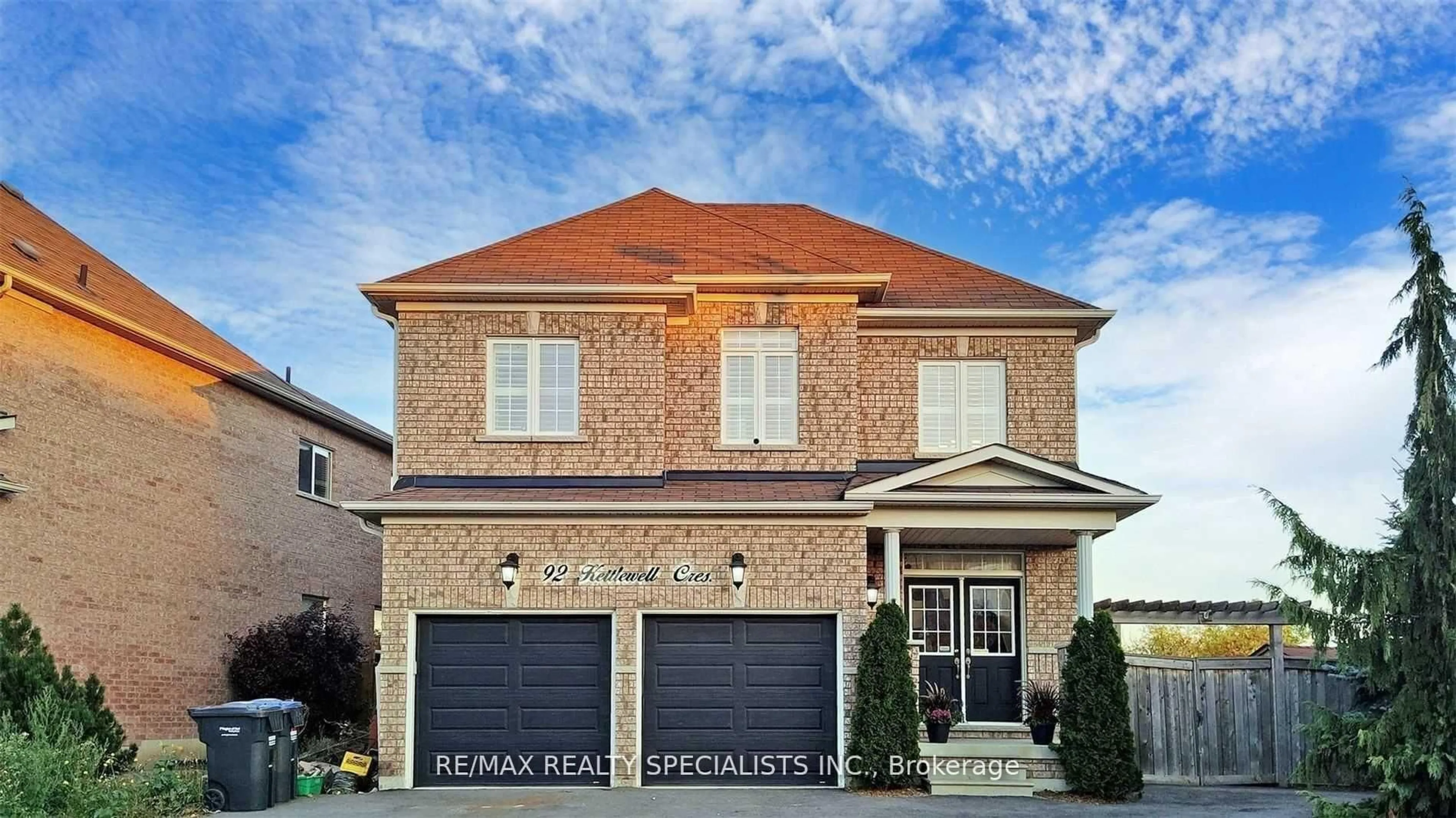 Home with brick exterior material, street for 92 Kettlewell Cres, Brampton Ontario L6R 0T1
