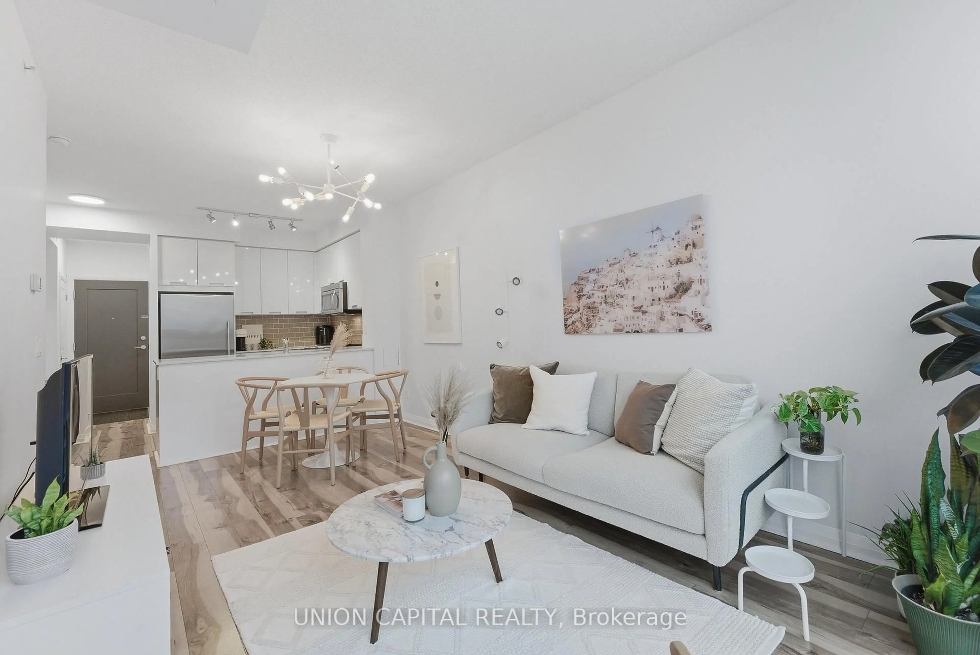 Living room with furniture, unknown for 55 Eglinton Ave #508, Mississauga Ontario L5R 0E4