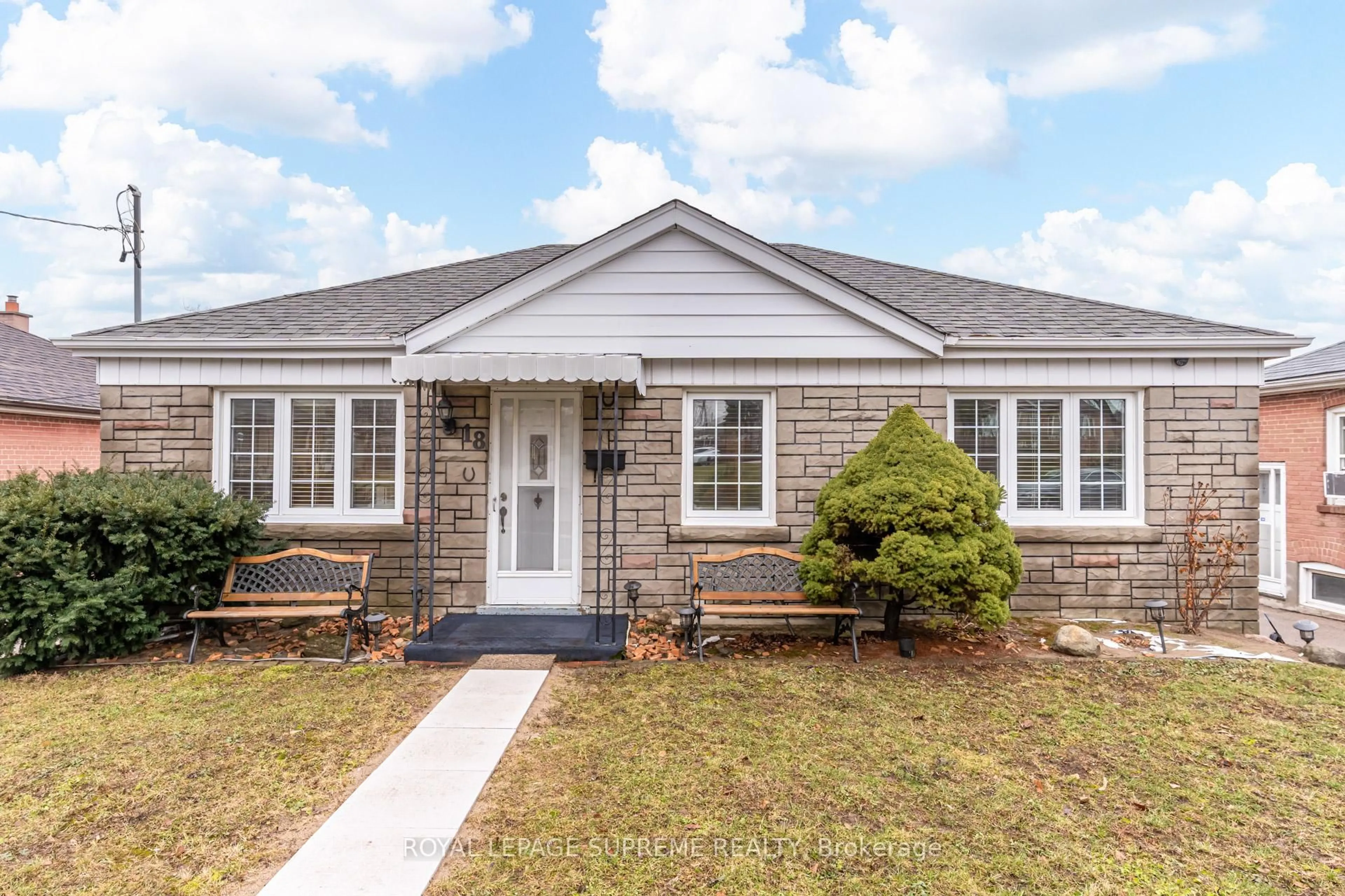 Home with vinyl exterior material, street for 18 Fairweather Rd, Toronto Ontario M6M 4C7