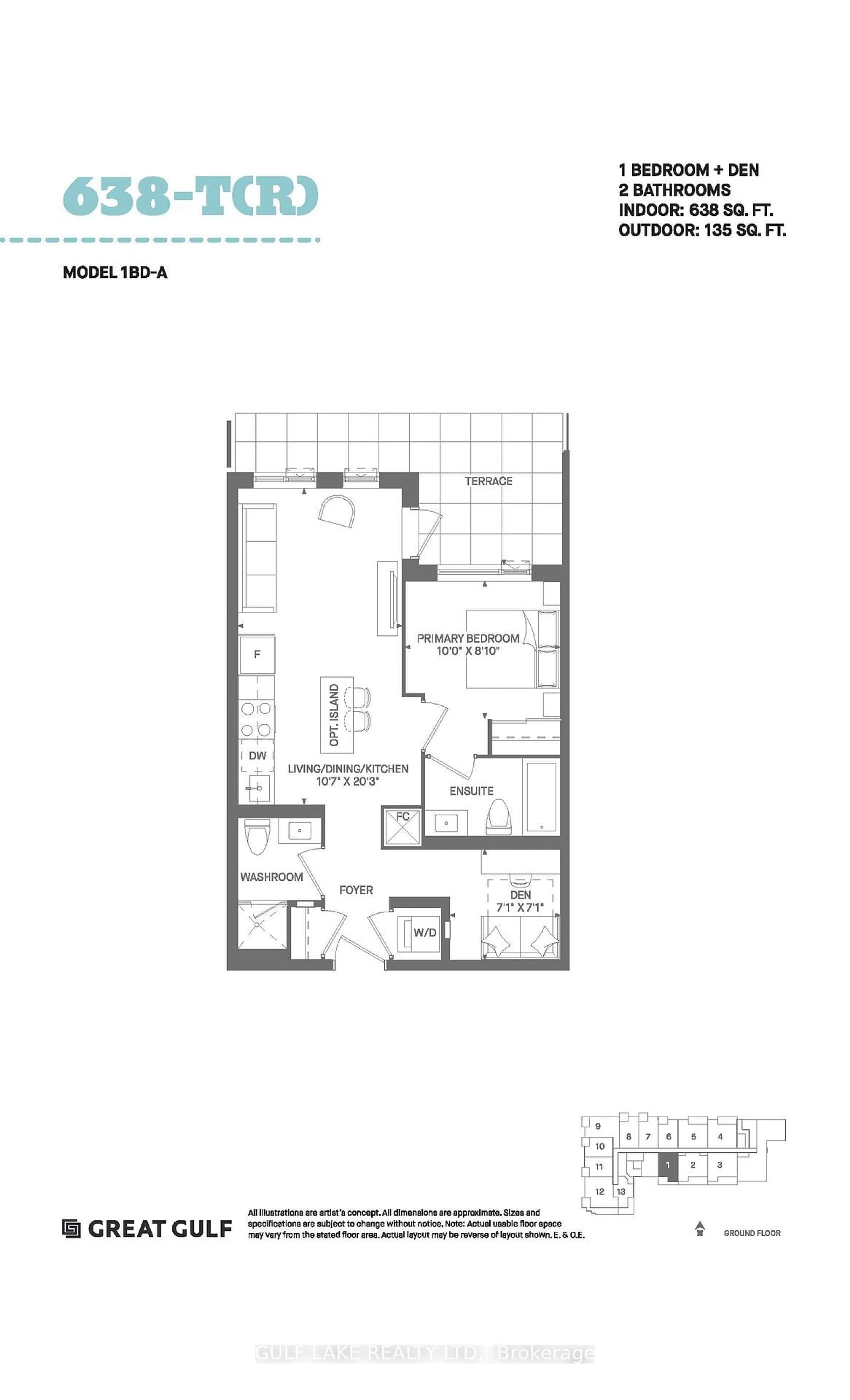 Floor plan for 1440 Clarriage Crt #101, Milton Ontario L9E 1B3