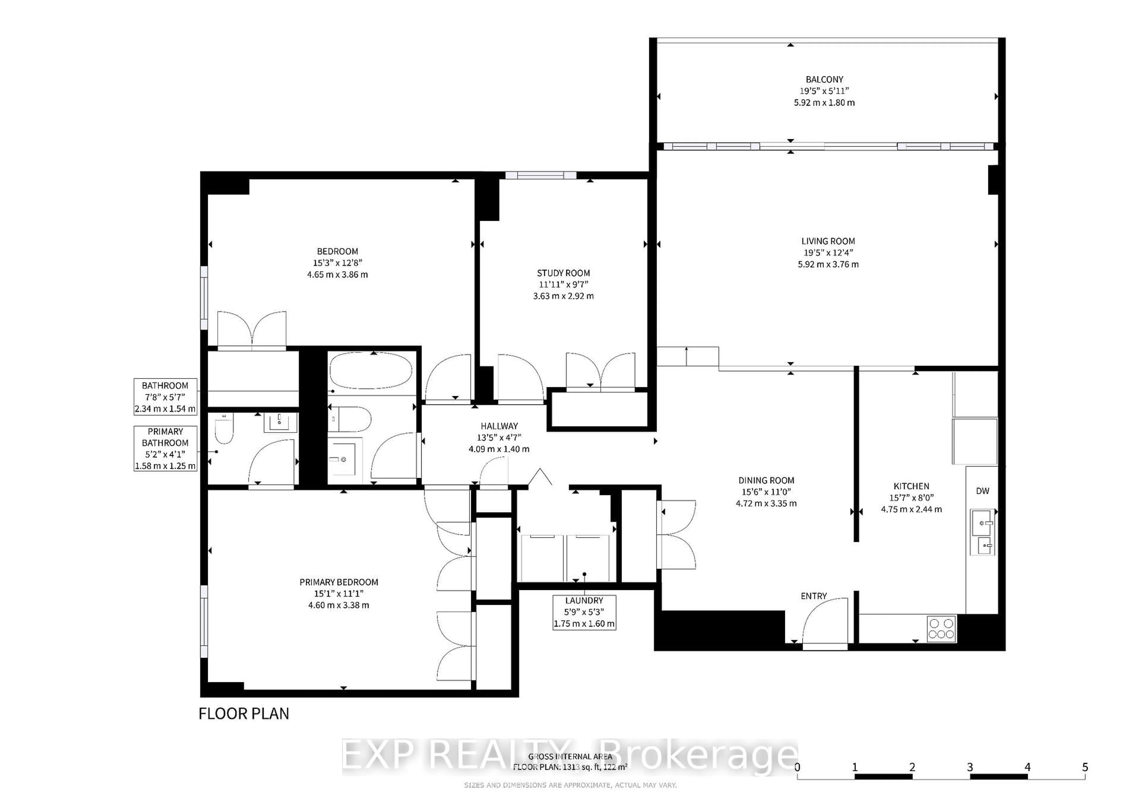 Floor plan for 455 Sentinel Rd #304, Toronto Ontario M3J 1V5