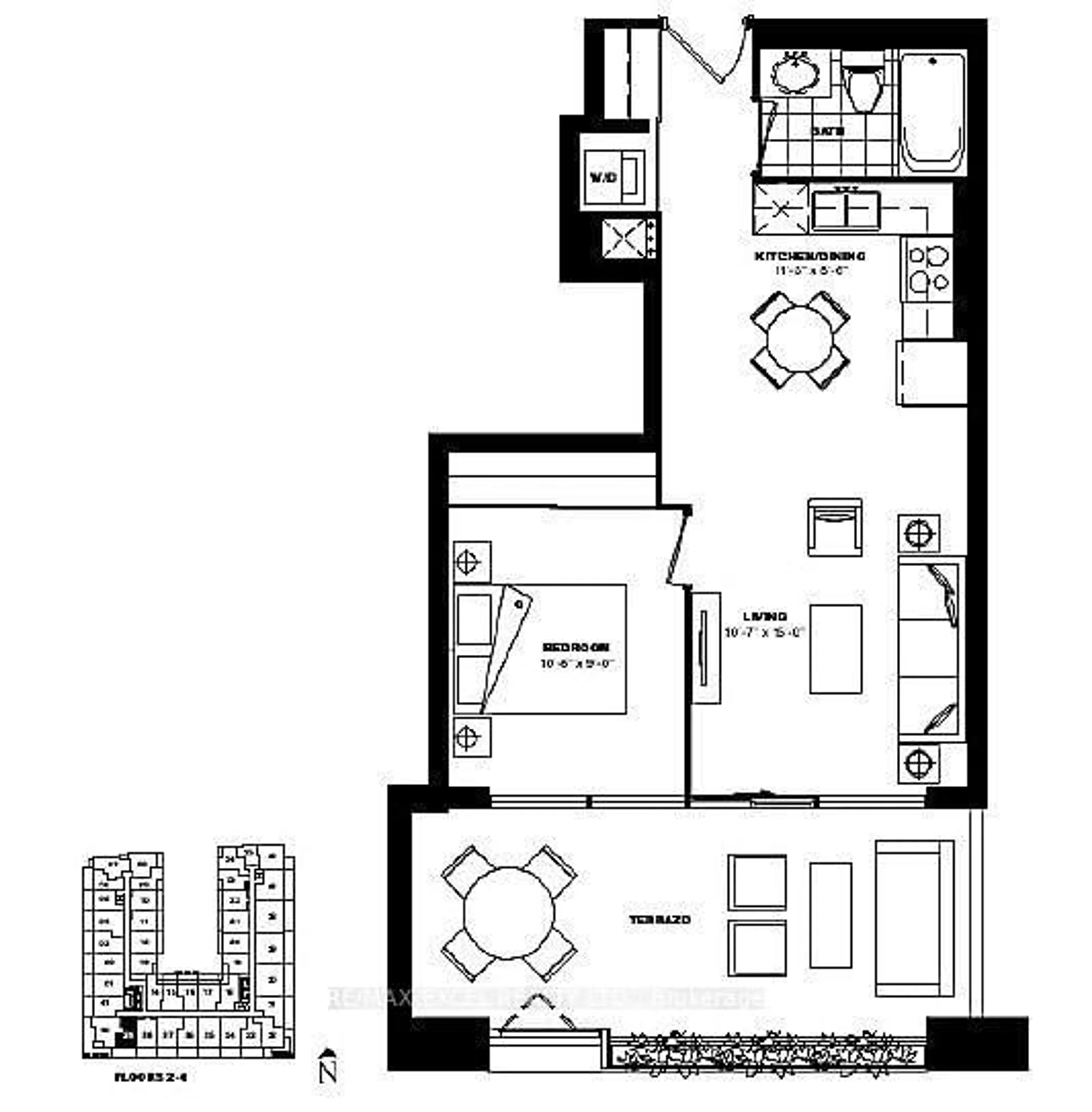 Floor plan for 3091 Dufferin St #639, Toronto Ontario M6A 0C4