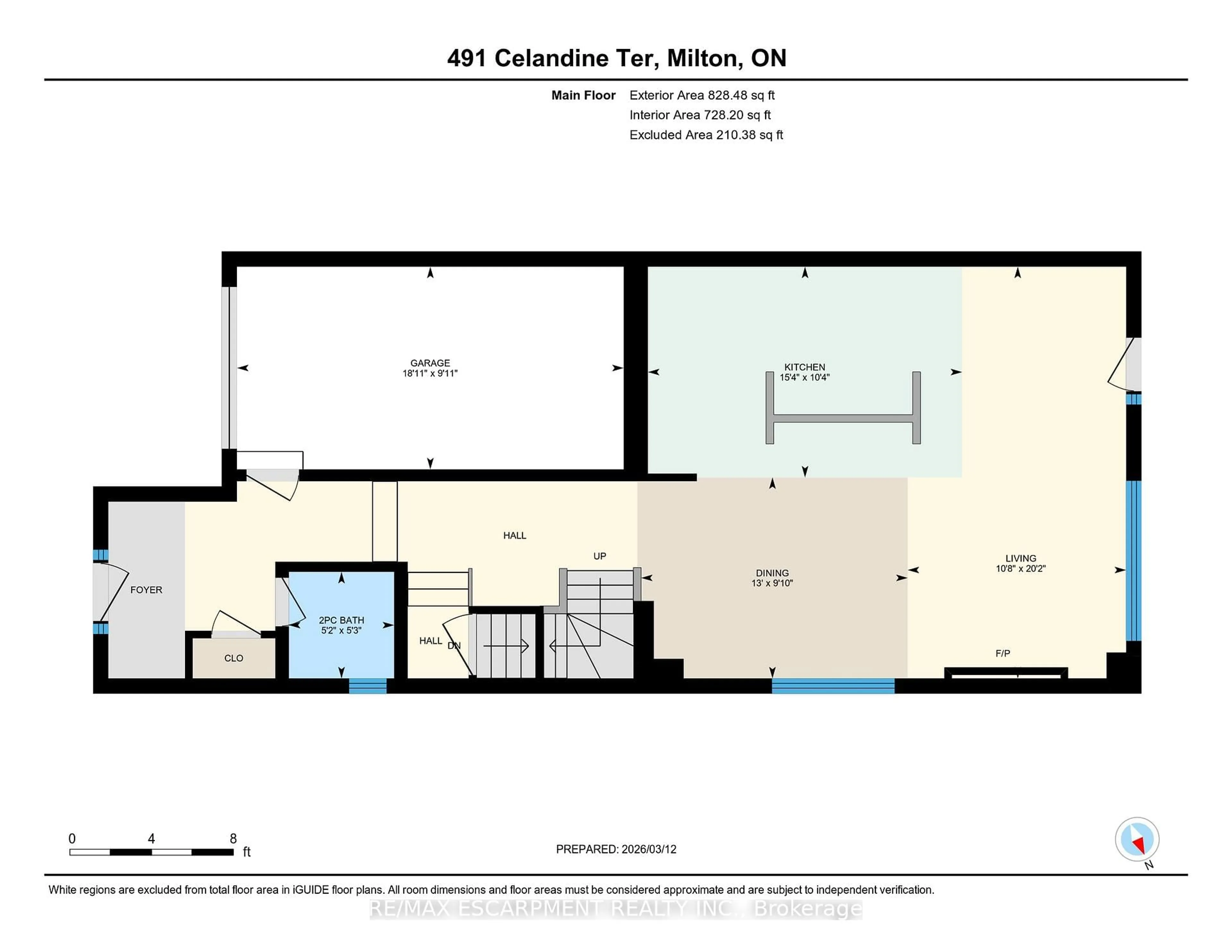 Floor plan for 491 Celandine Terr, Milton Ontario L9E 1T8