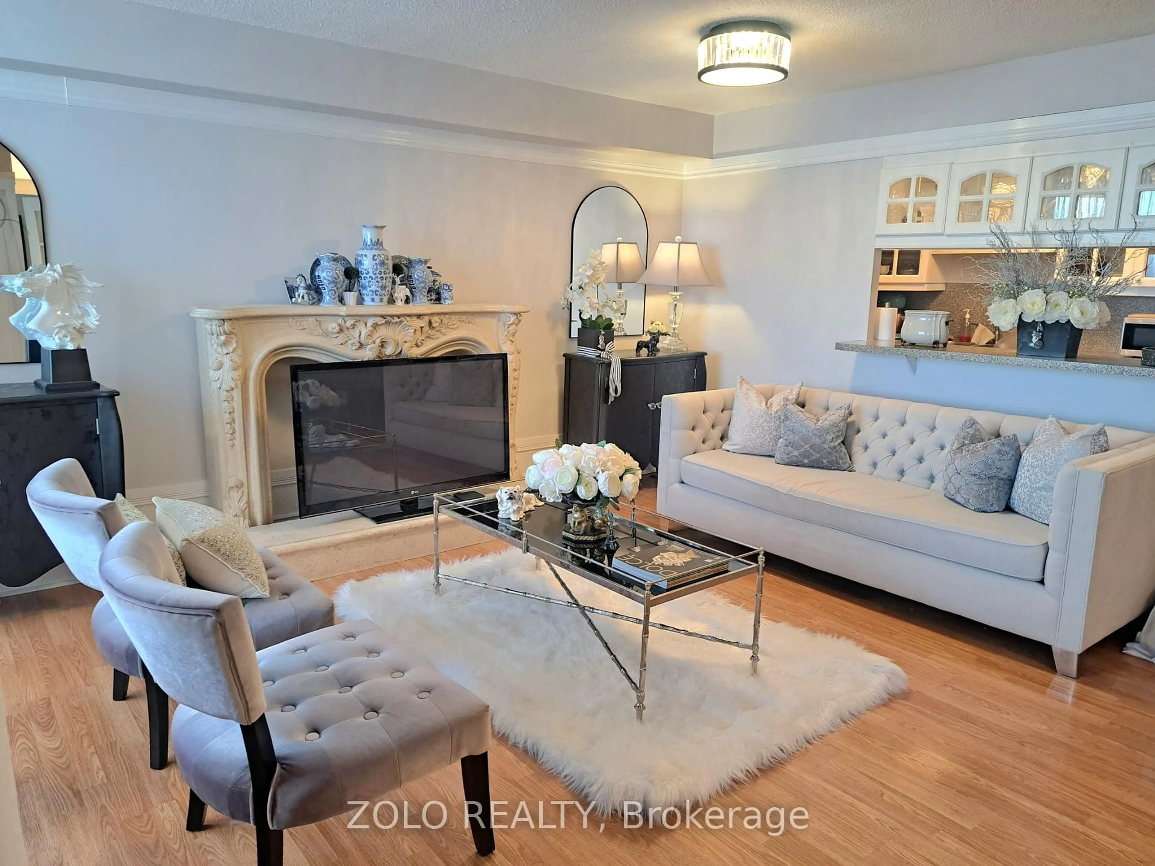 Living room with furniture, unknown for 300 Webb Dr #1001, Mississauga Ontario L5B 3W3