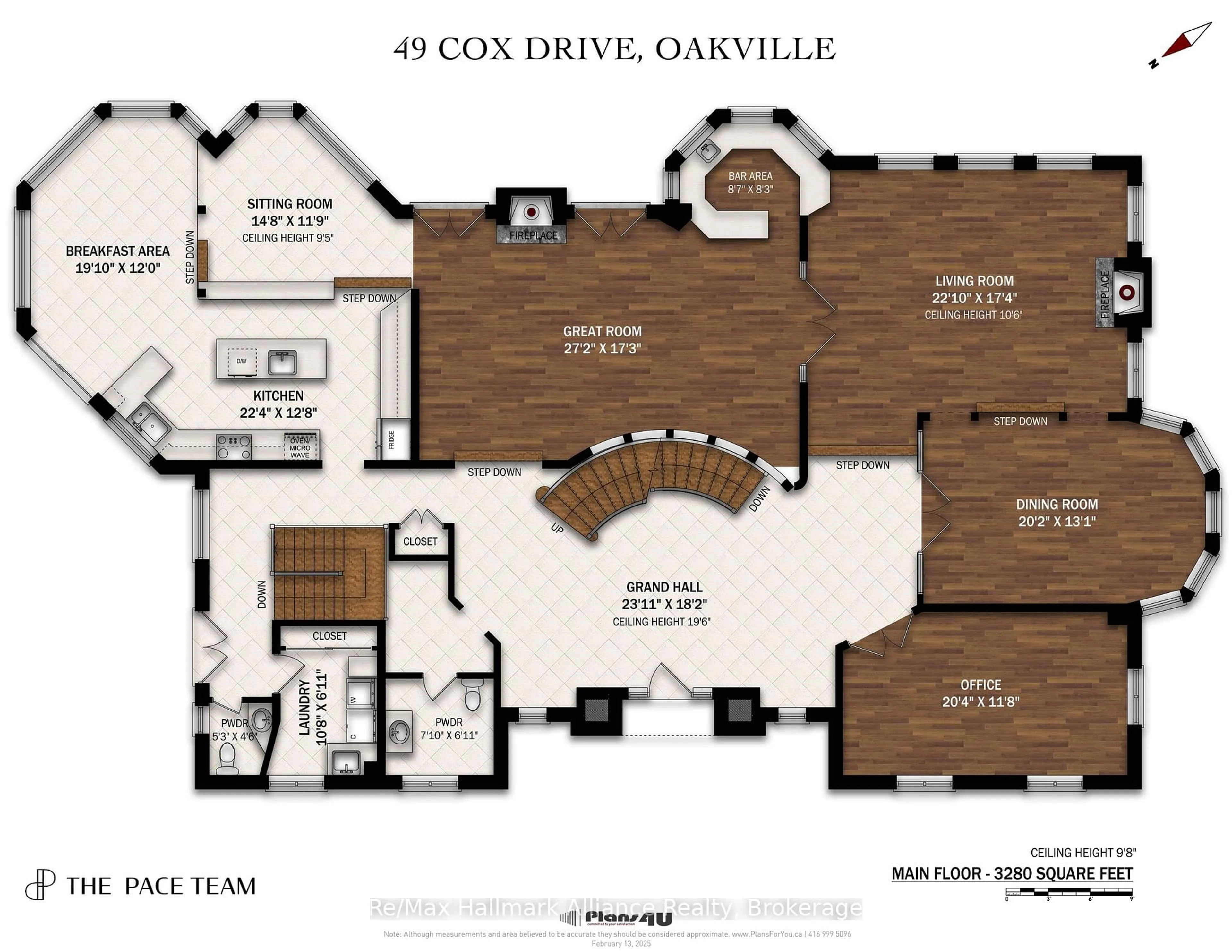 Floor plan for 49 Cox Dr, Oakville Ontario L6J 4P8