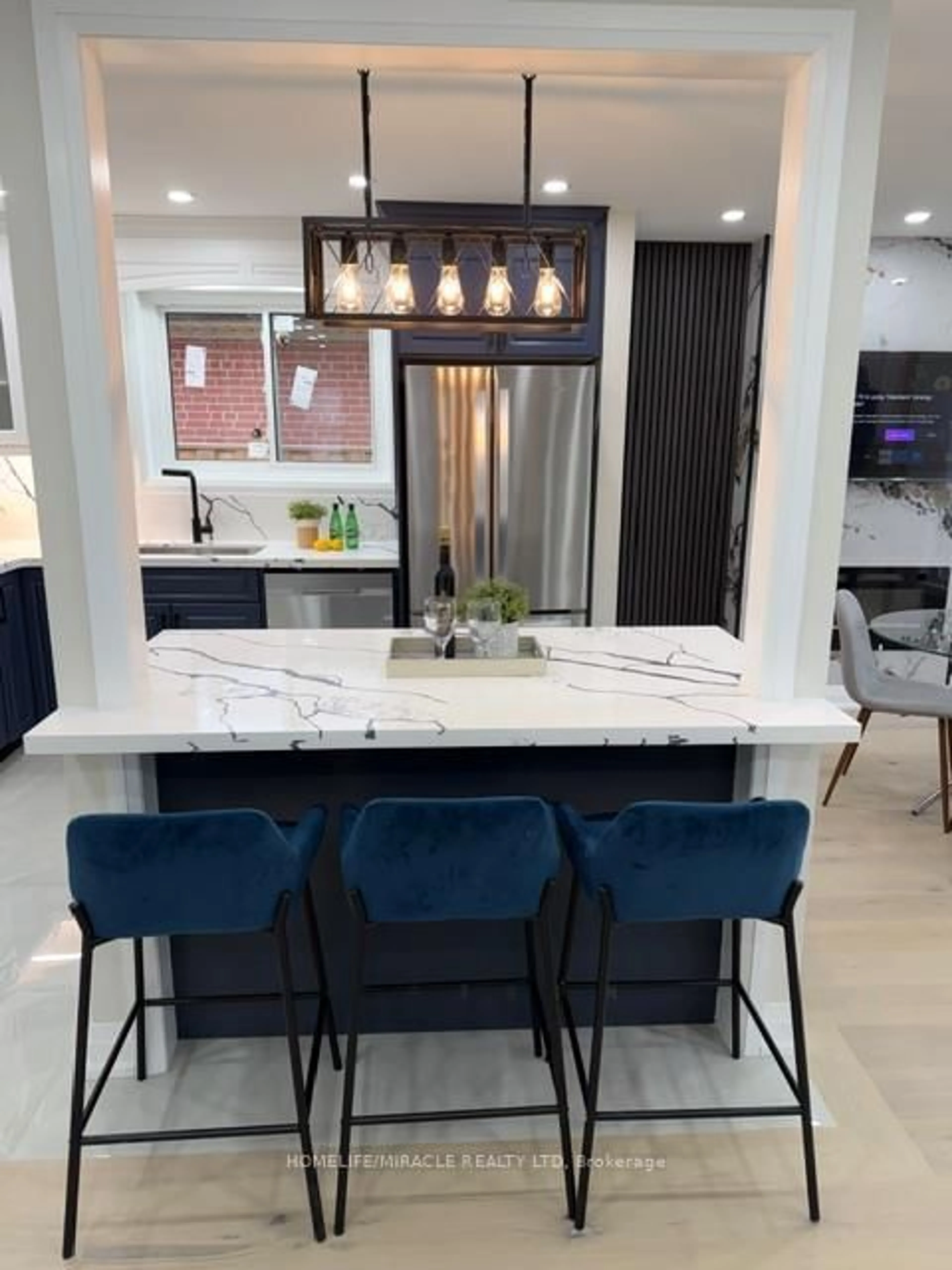 Contemporary kitchen, ceramic/tile floor for 55 Taysham Cres, Toronto Ontario M9V 1X1