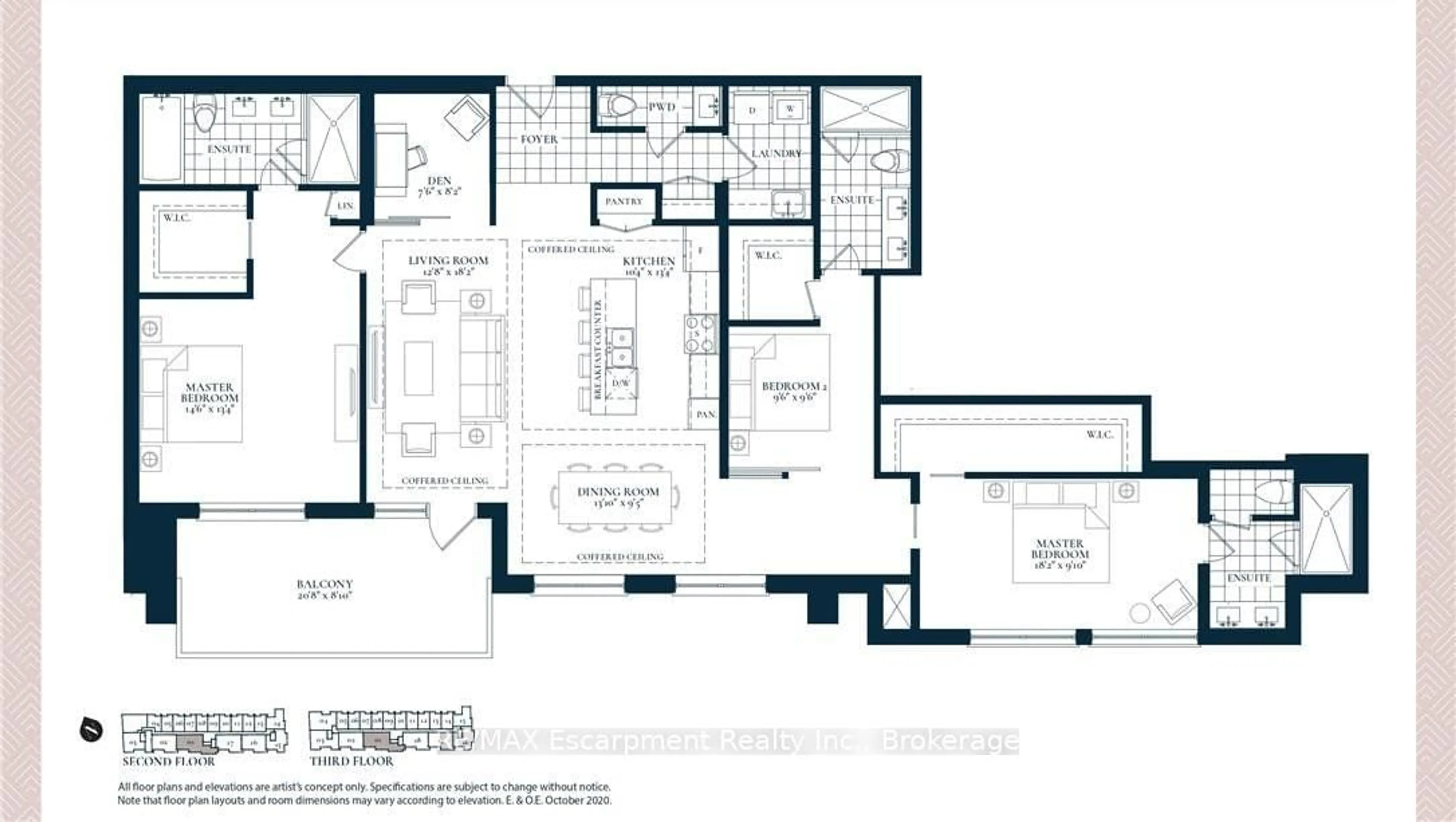 Floor plan for 123 Maurice Dr #201, Oakville Ontario L6K 2W6