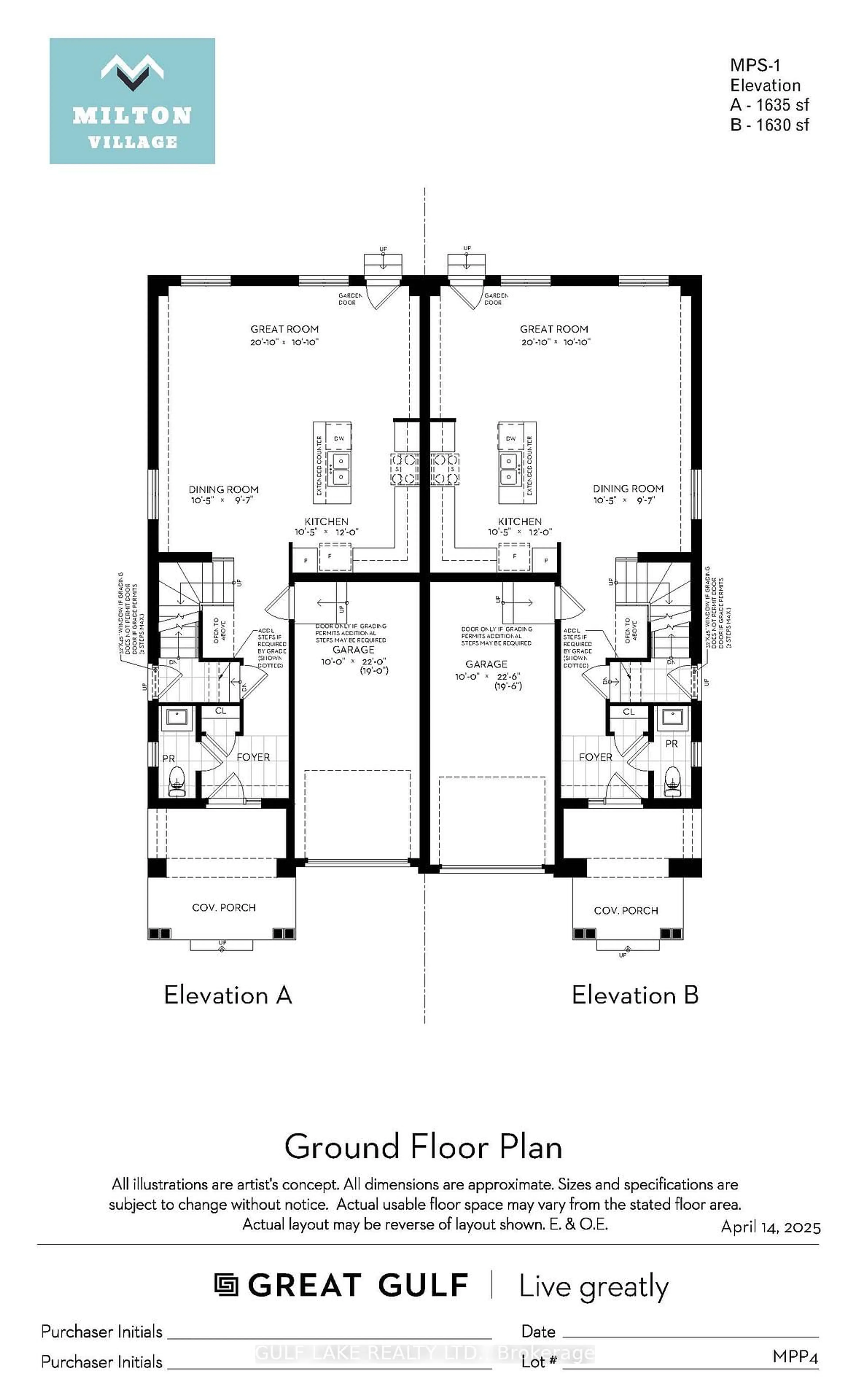 Floor plan for 1599 Fiddlehead Lane, Milton Ontario L9E 1T3