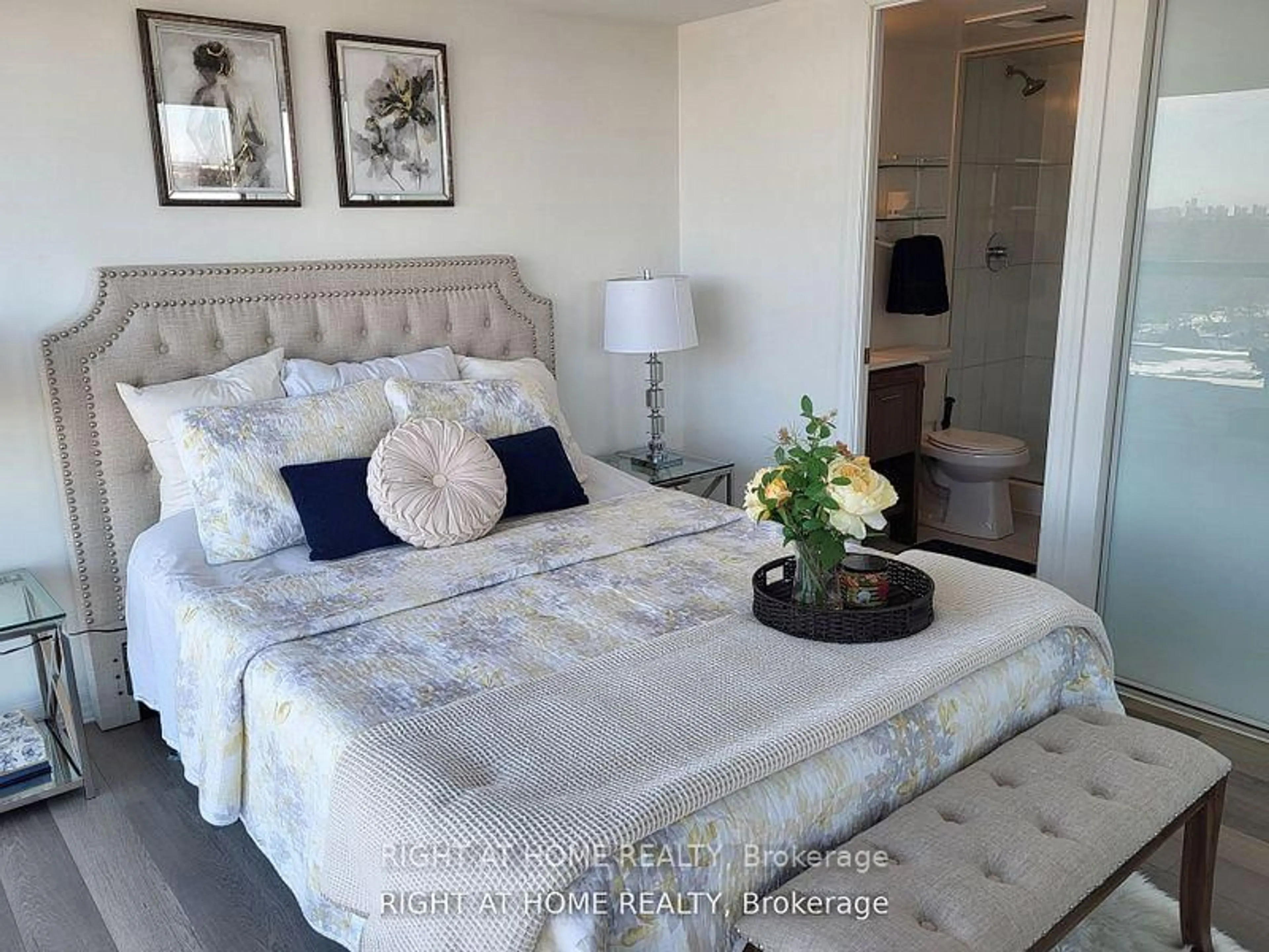 Bedroom with bed, unknown for 80 Esther Lorrie Dr #906, Toronto Ontario M9W 0C6