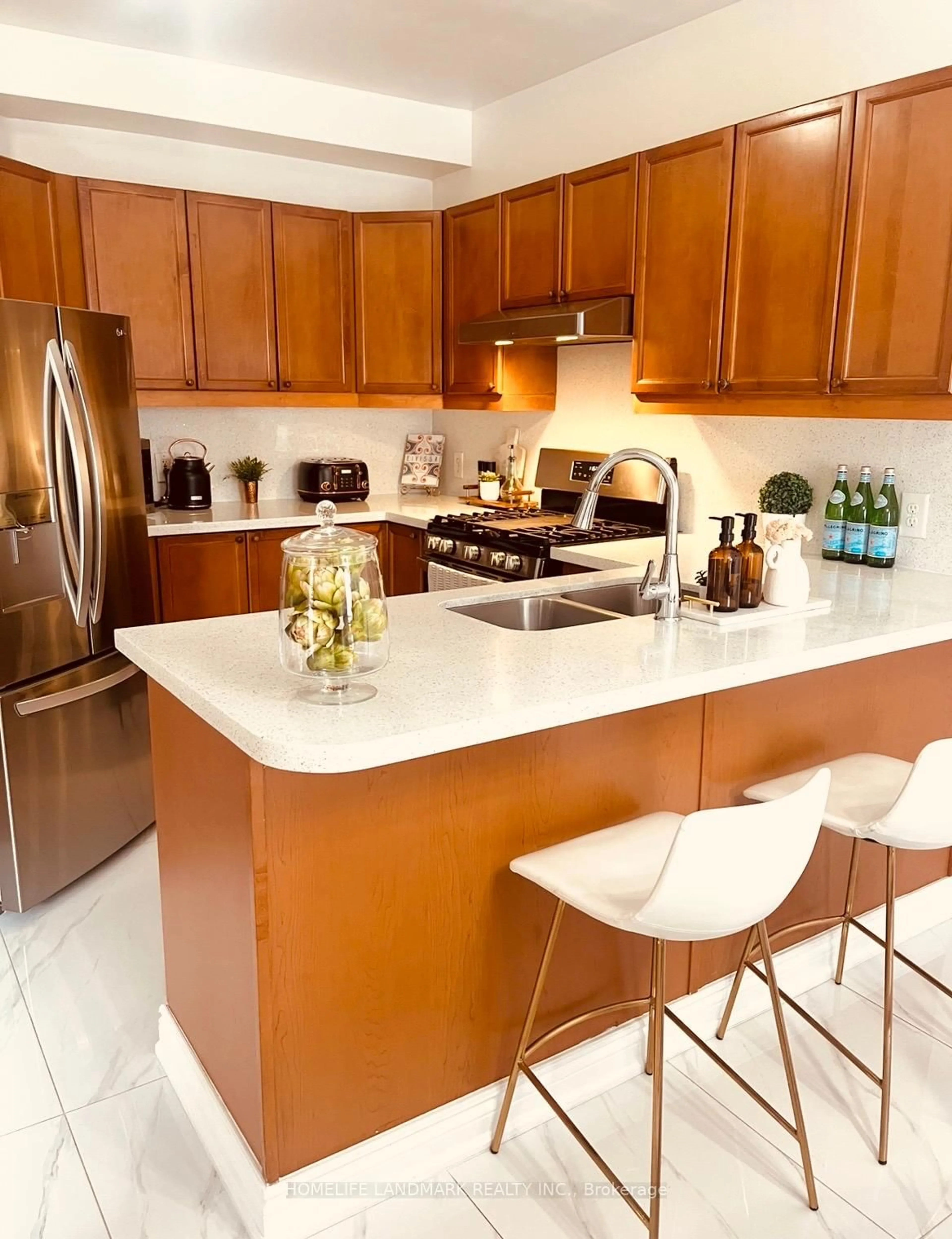 Contemporary kitchen, ceramic/tile floor for 24 Cherryplum Way, Brampton Ontario L6S 6J4