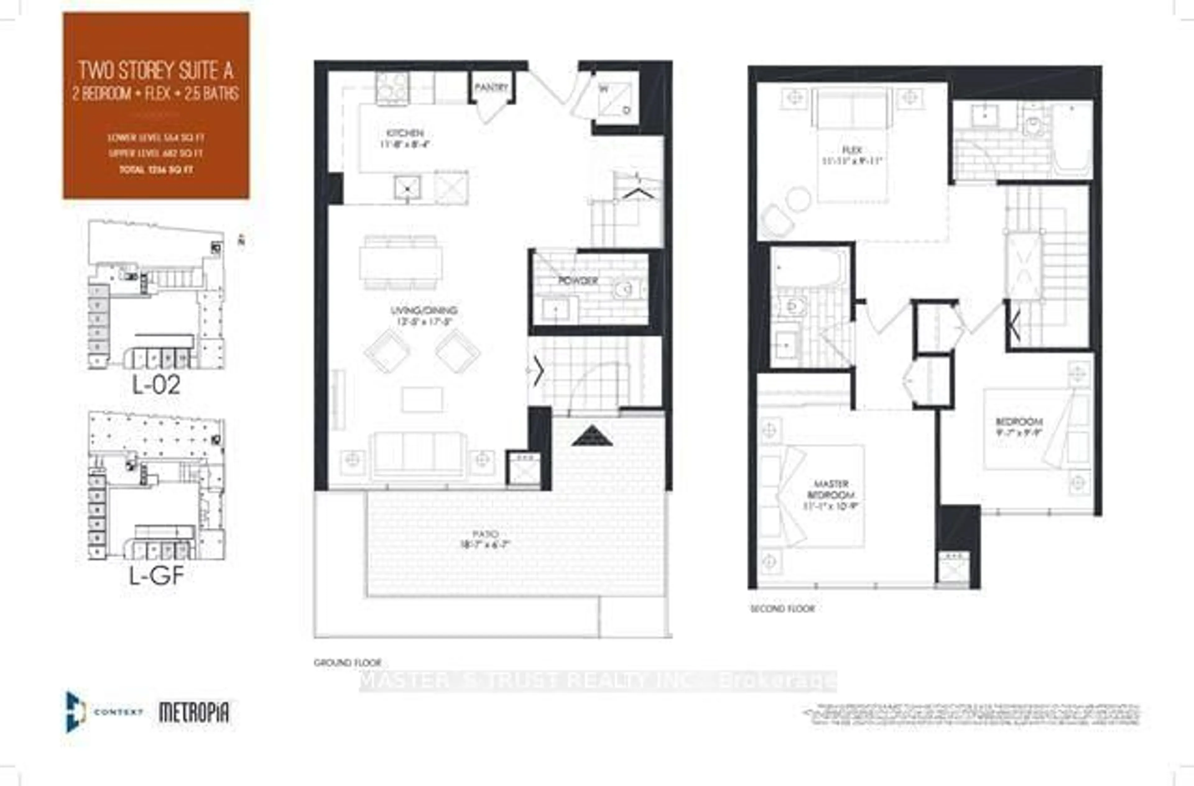 Floor plan for 160 Flemington Rd #TH109, Toronto Ontario M6A 0A9