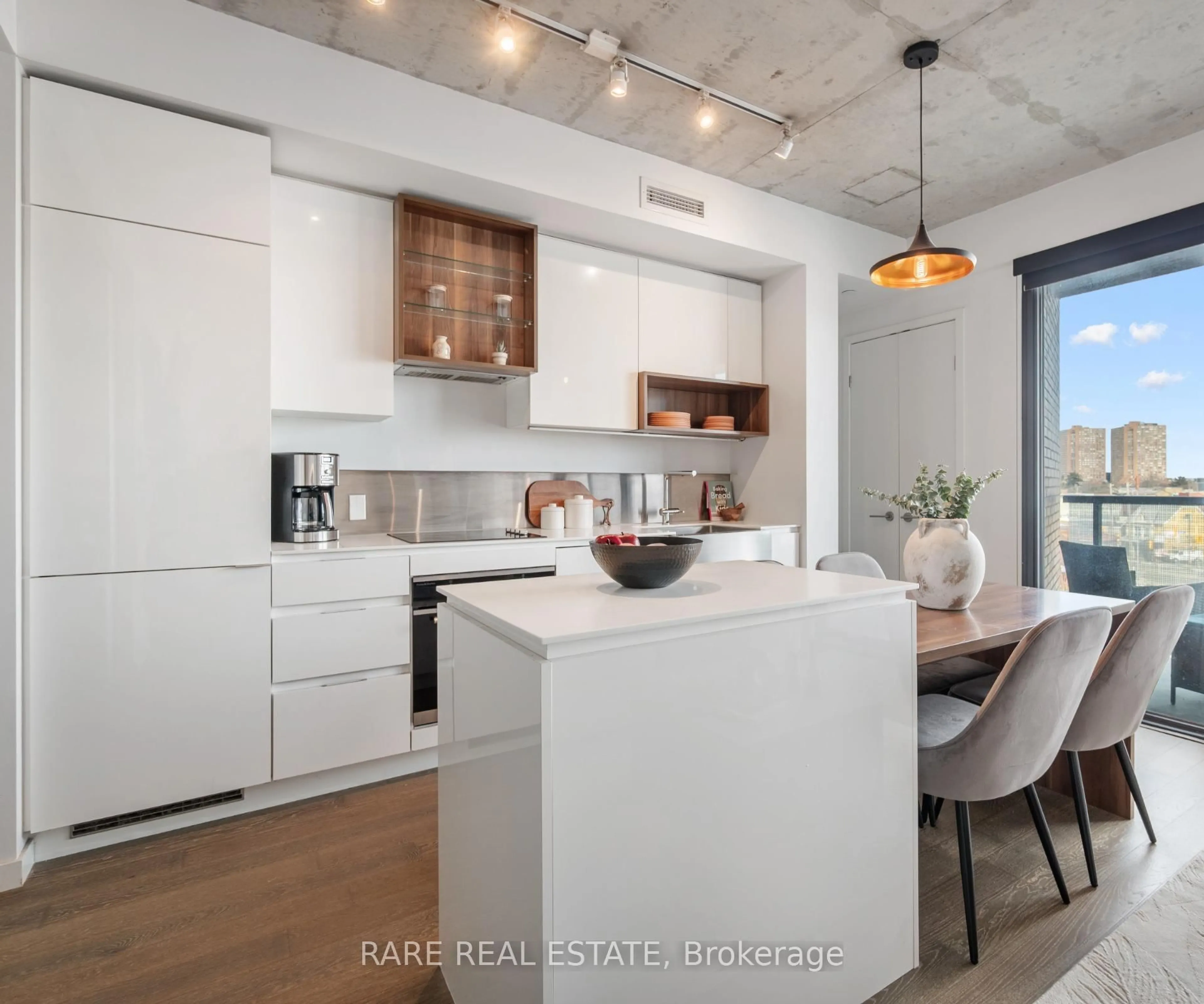 Open concept kitchen, unknown for 383 Sorauren Ave #608, Toronto Ontario M6R 0A4