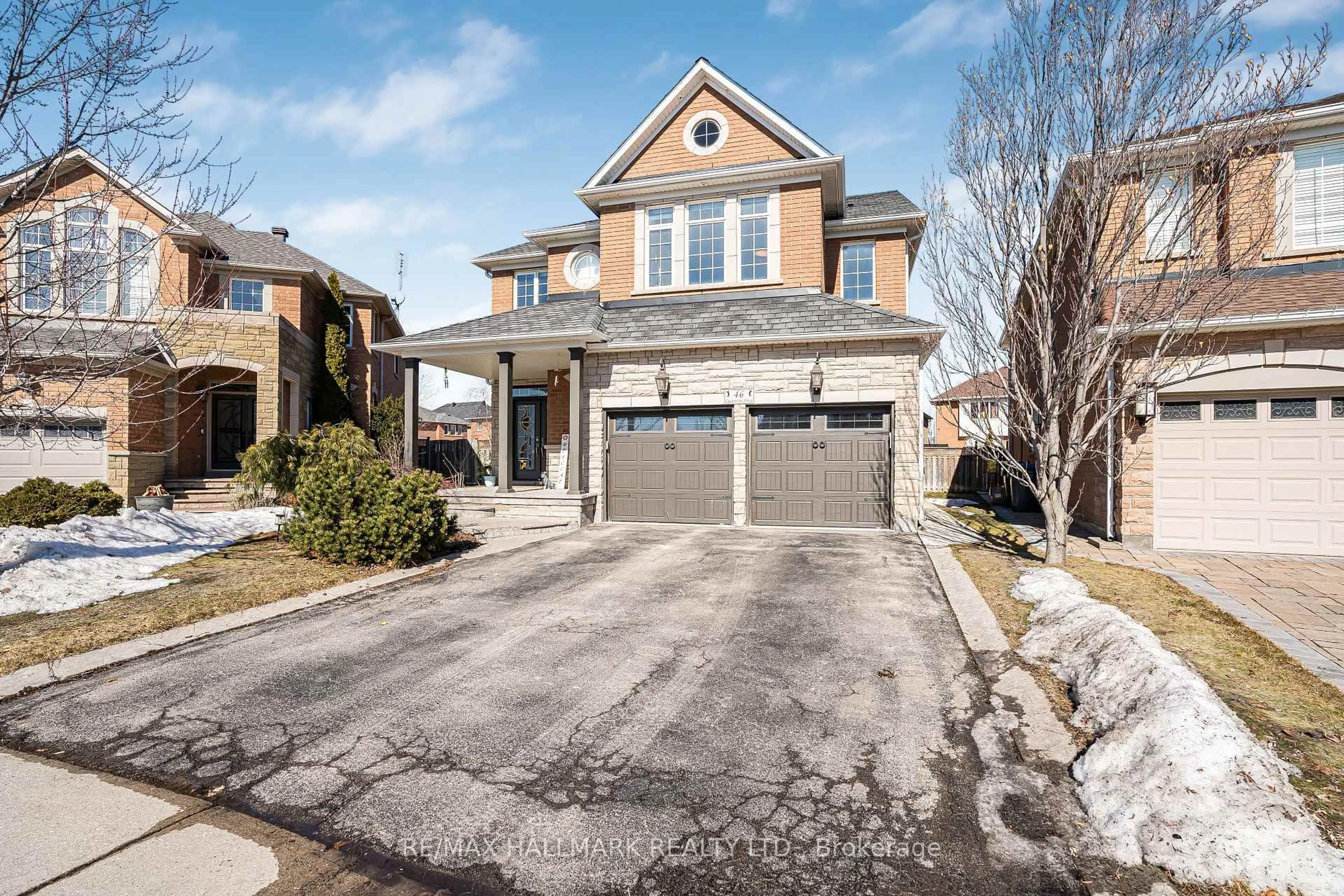 Home with brick exterior material, street for 46 Customline Dr, Brampton Ontario L7A 3C2