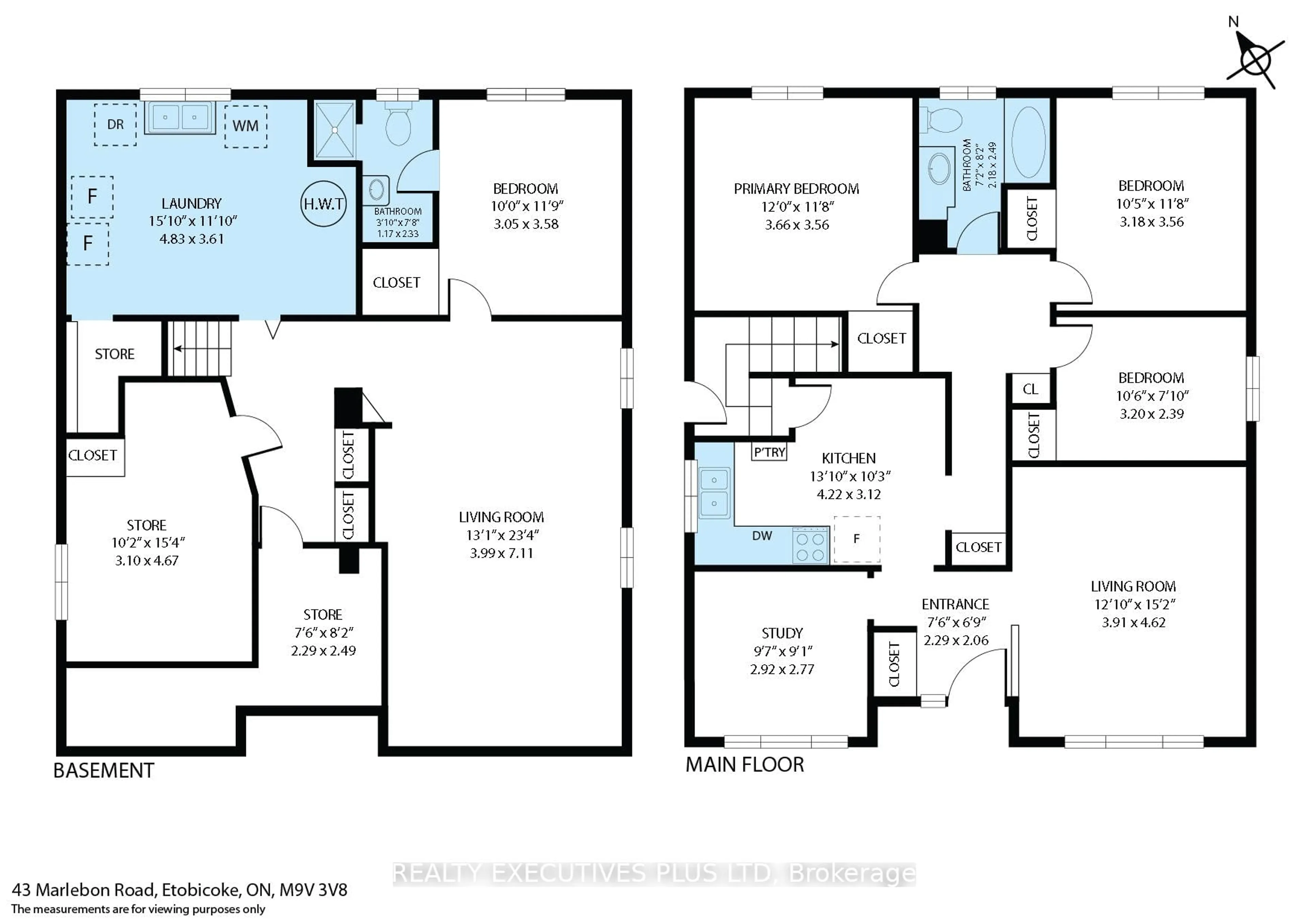 Floor plan for 43 Marlebon Rd, Toronto Ontario M9V 3V8