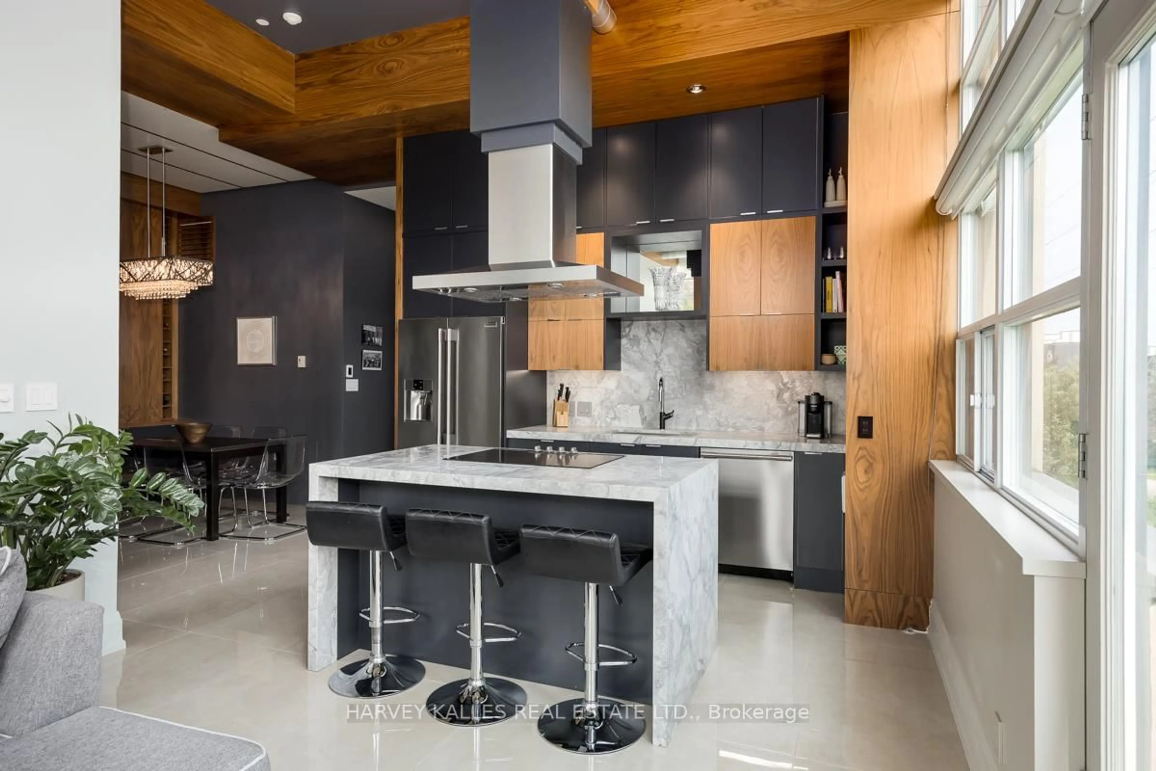 Contemporary kitchen, ceramic/tile floor for 1001 Roselawn Ave #130, Toronto Ontario M6B 4M4
