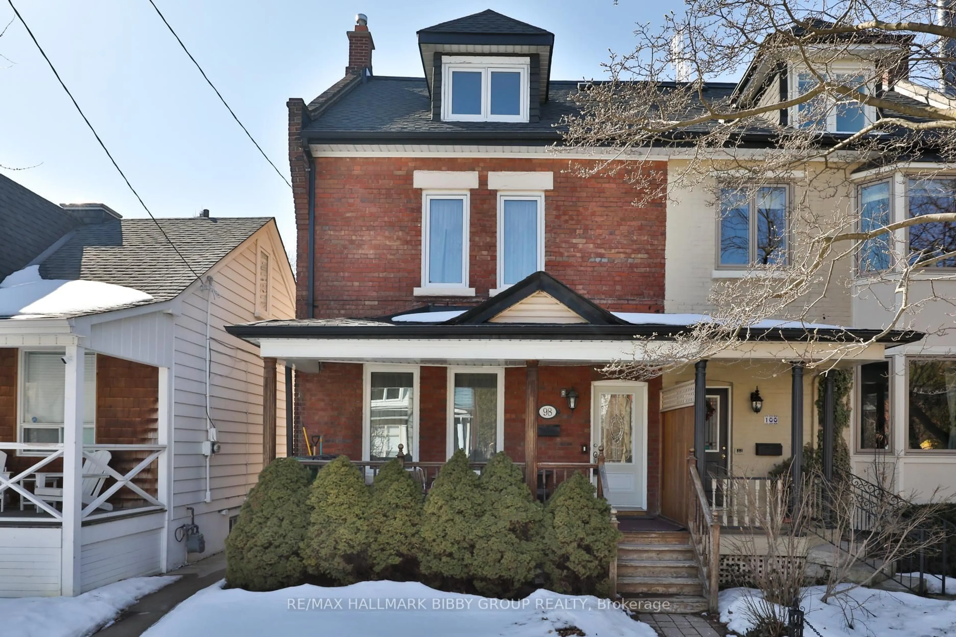 Home with brick exterior material, street for 98 Fuller Ave, Toronto Ontario M6R 2C5