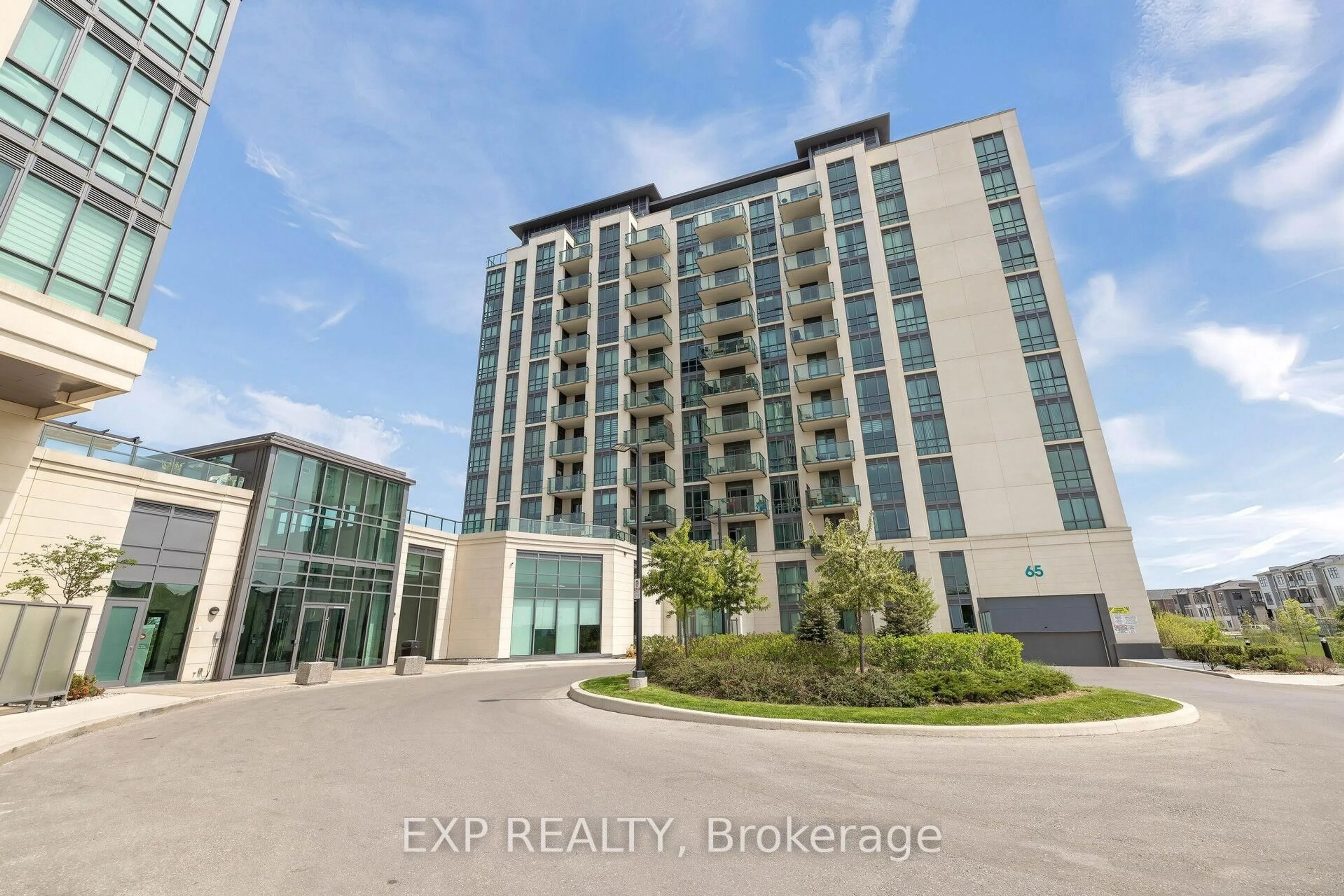 A pic from outside/outdoor area/front of a property/back of a property/a pic from drone, building for 65 Yorkland Blvd #1202, Brampton Ontario L4C 9Z4