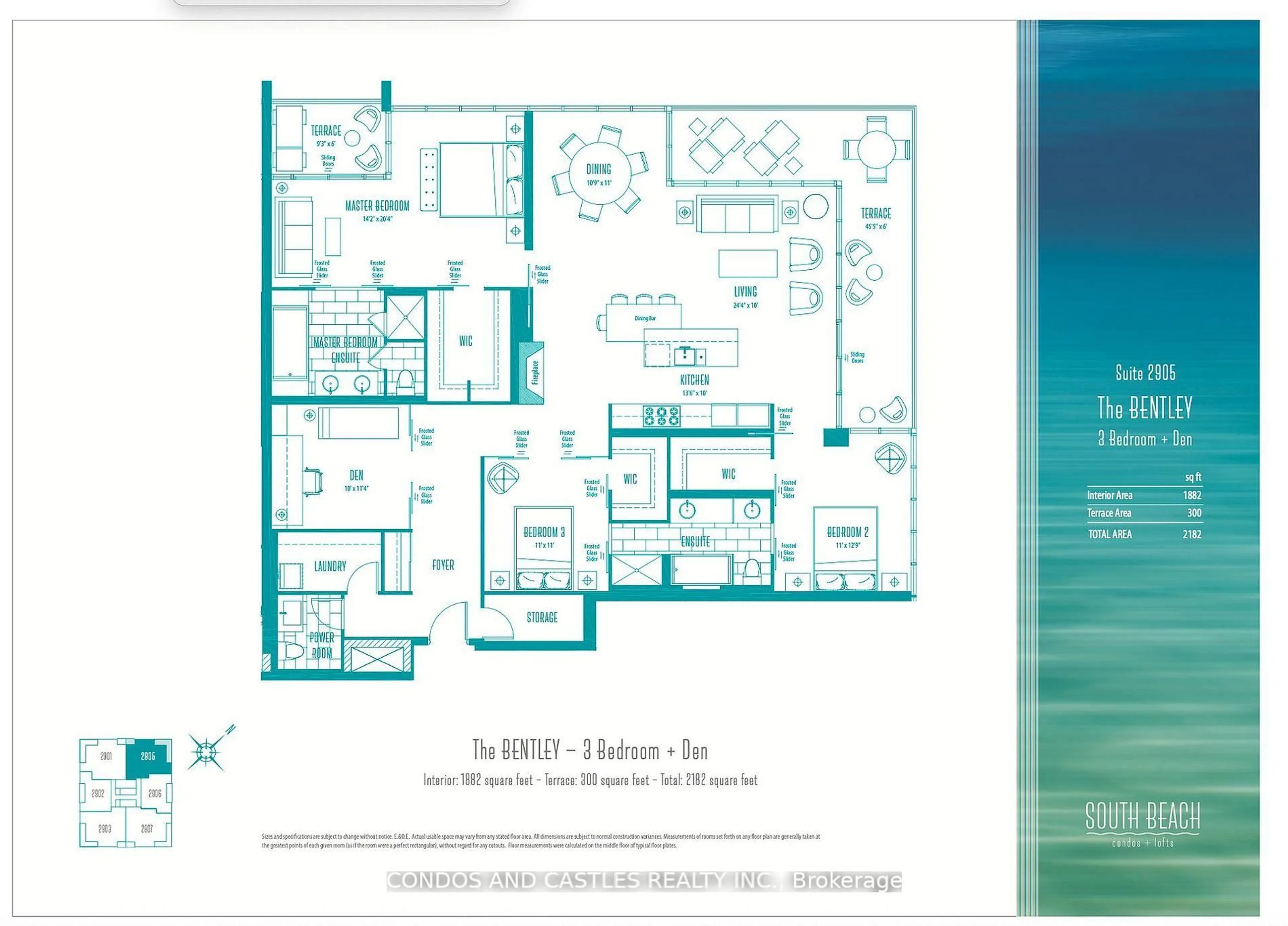Floor plan for 90 Park Lawn Rd #2905, Toronto Ontario M8Y 0B5