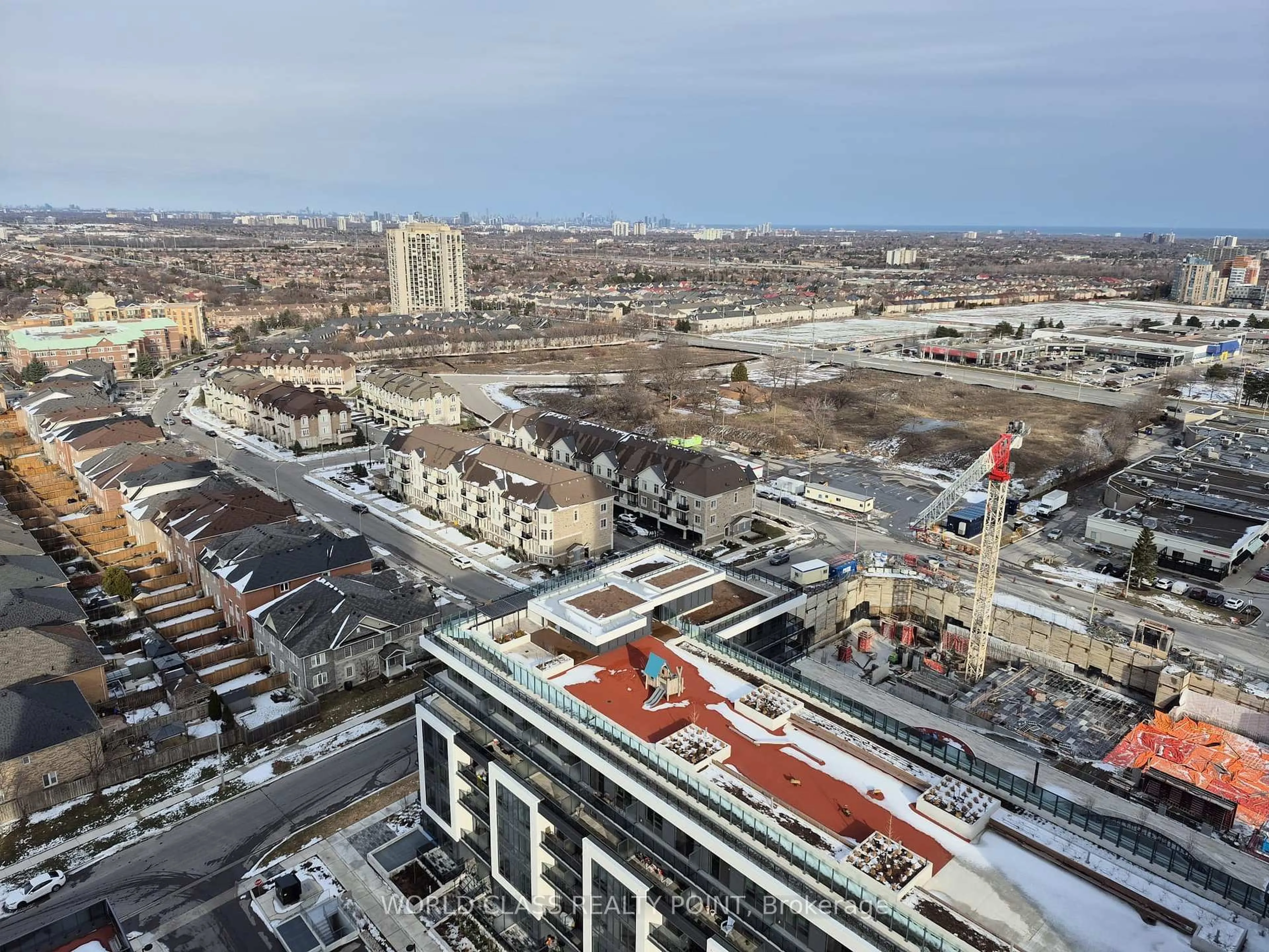 A pic from outside/outdoor area/front of a property/back of a property/a pic from drone, city buildings view from balcony for 8 Nahani Way #2309, Mississauga Ontario L4Z 0C6