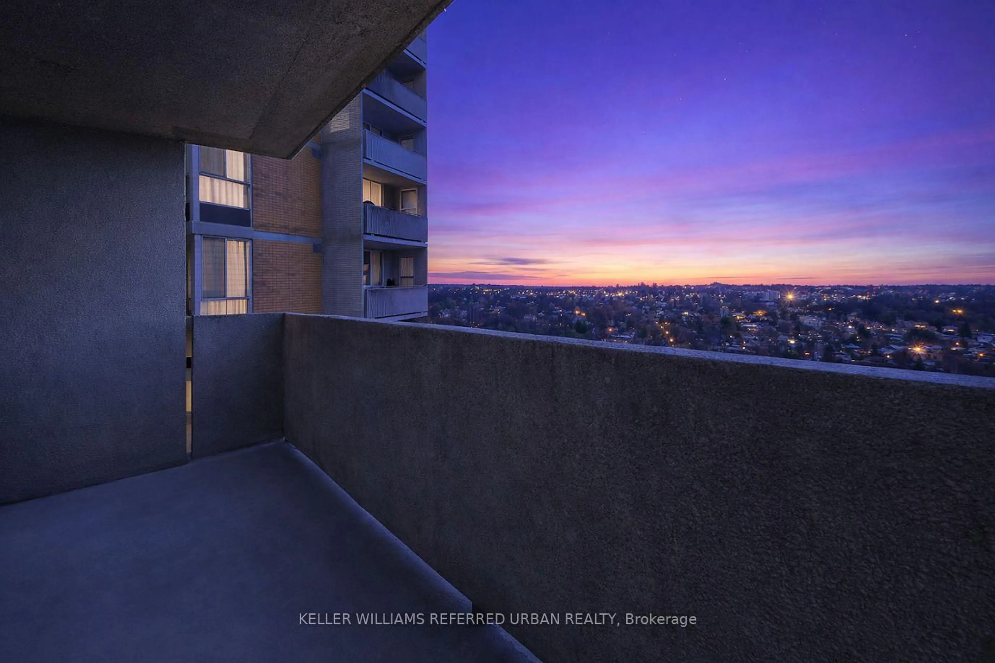 Balcony in the apartment, city buildings view from balcony for 10 Martha Eaton Way #1811, Toronto Ontario M6M 5B3