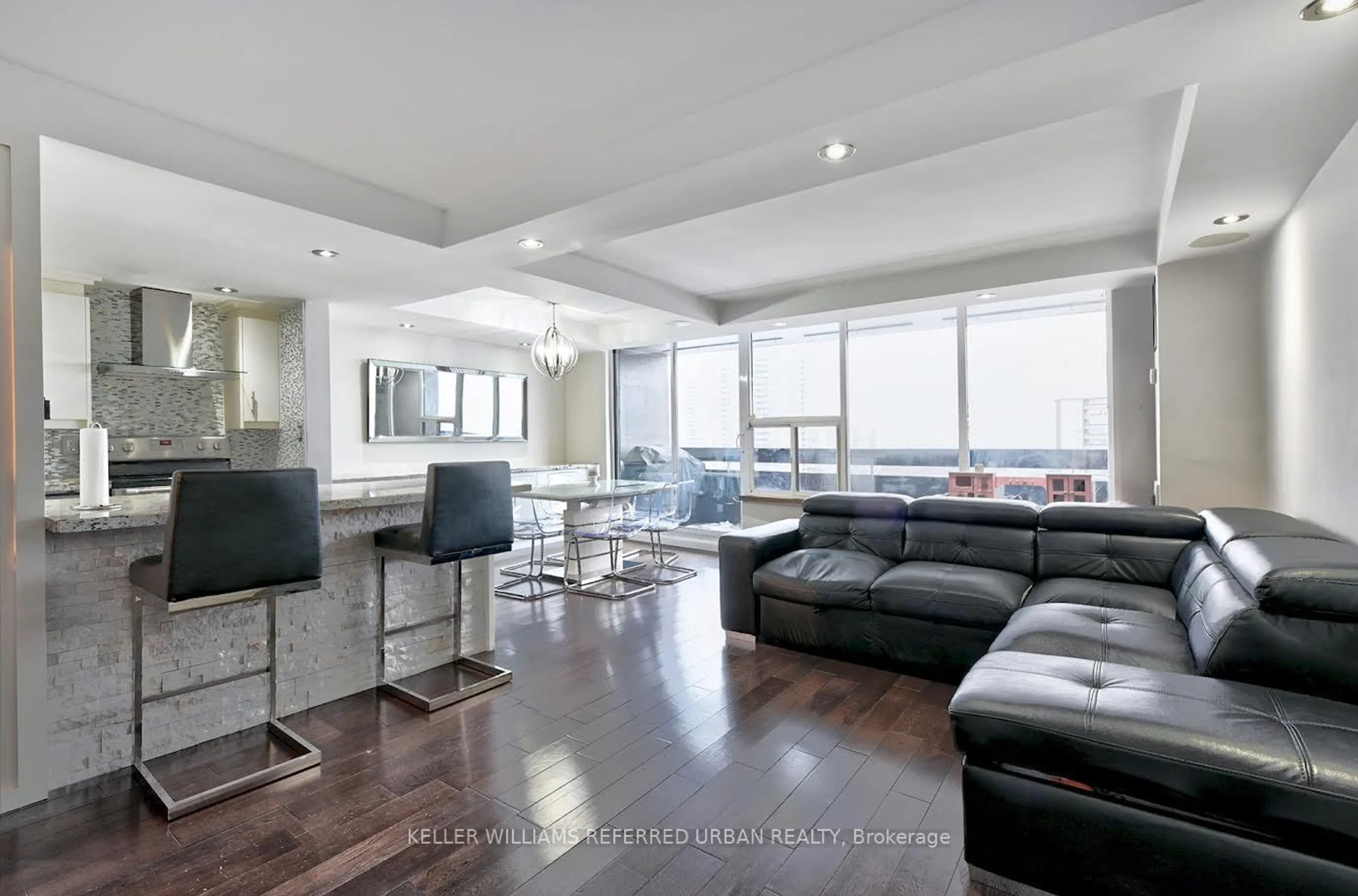 Living room with furniture, unknown for 11 Wincott Dr #1411, Toronto Ontario M9R 2R9