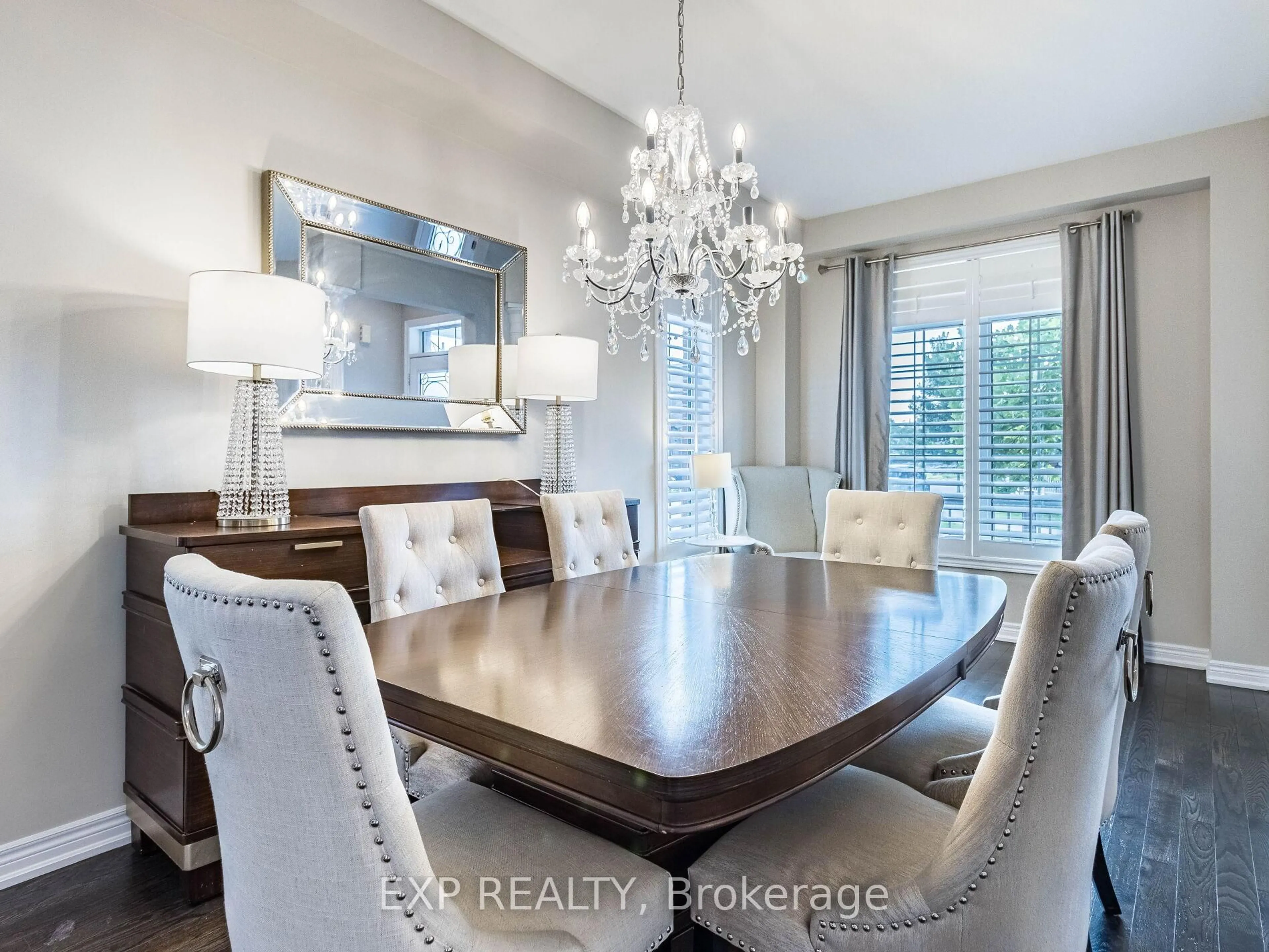 Dining room, wood/laminate floor for 353 Hincks Dr, Milton Ontario L9T 8T9